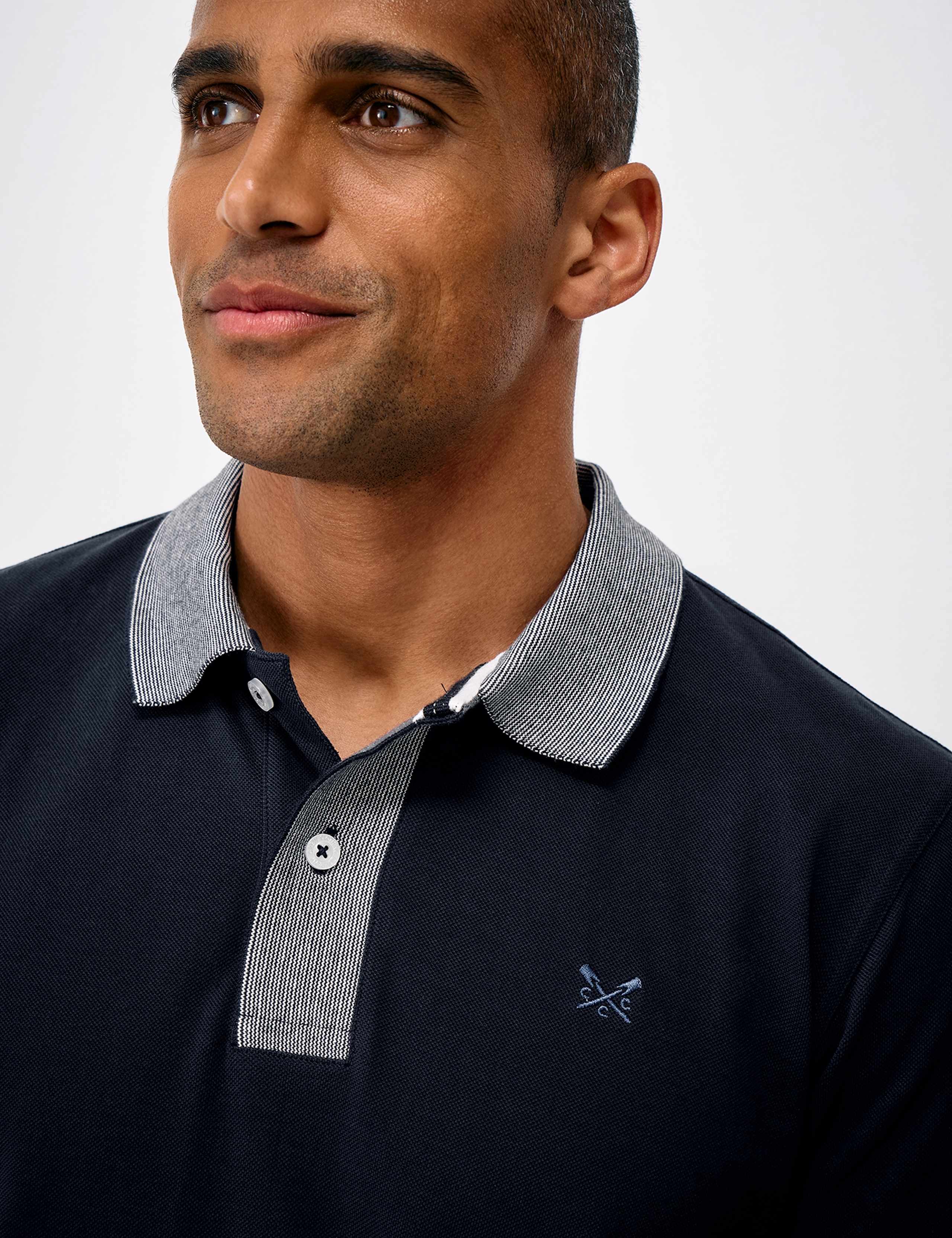 Pure Cotton Contrast Collar Polo Shirt 5 of 6