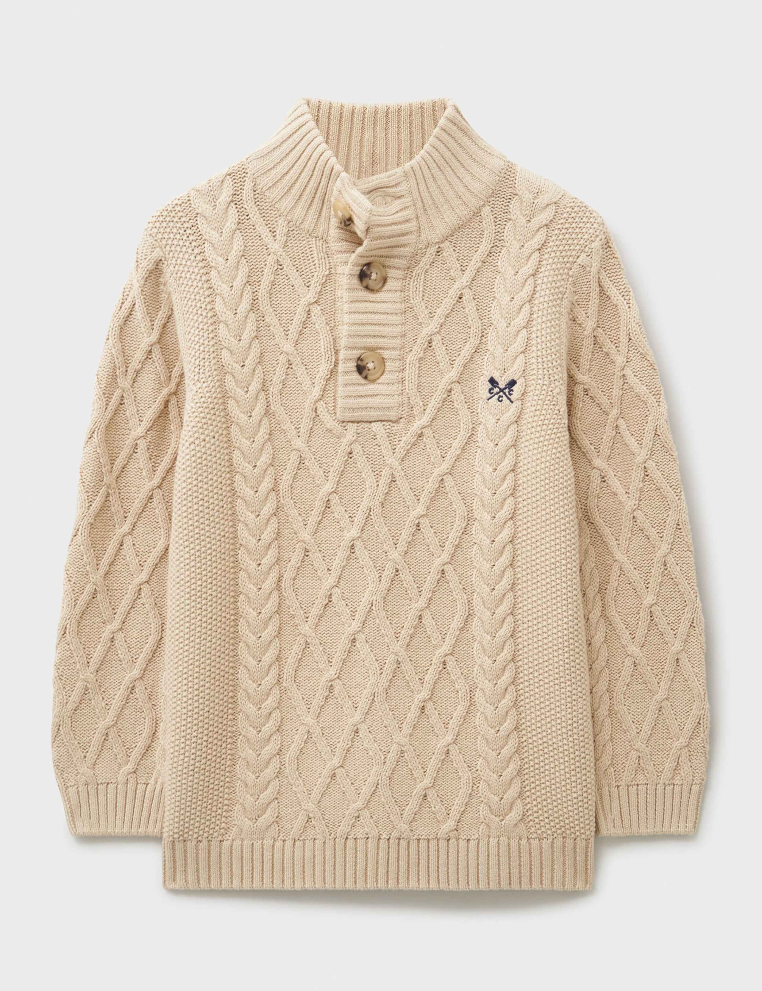 Cotton Blend Cable Knit Jumper (3-12 Yrs) 1 of 3