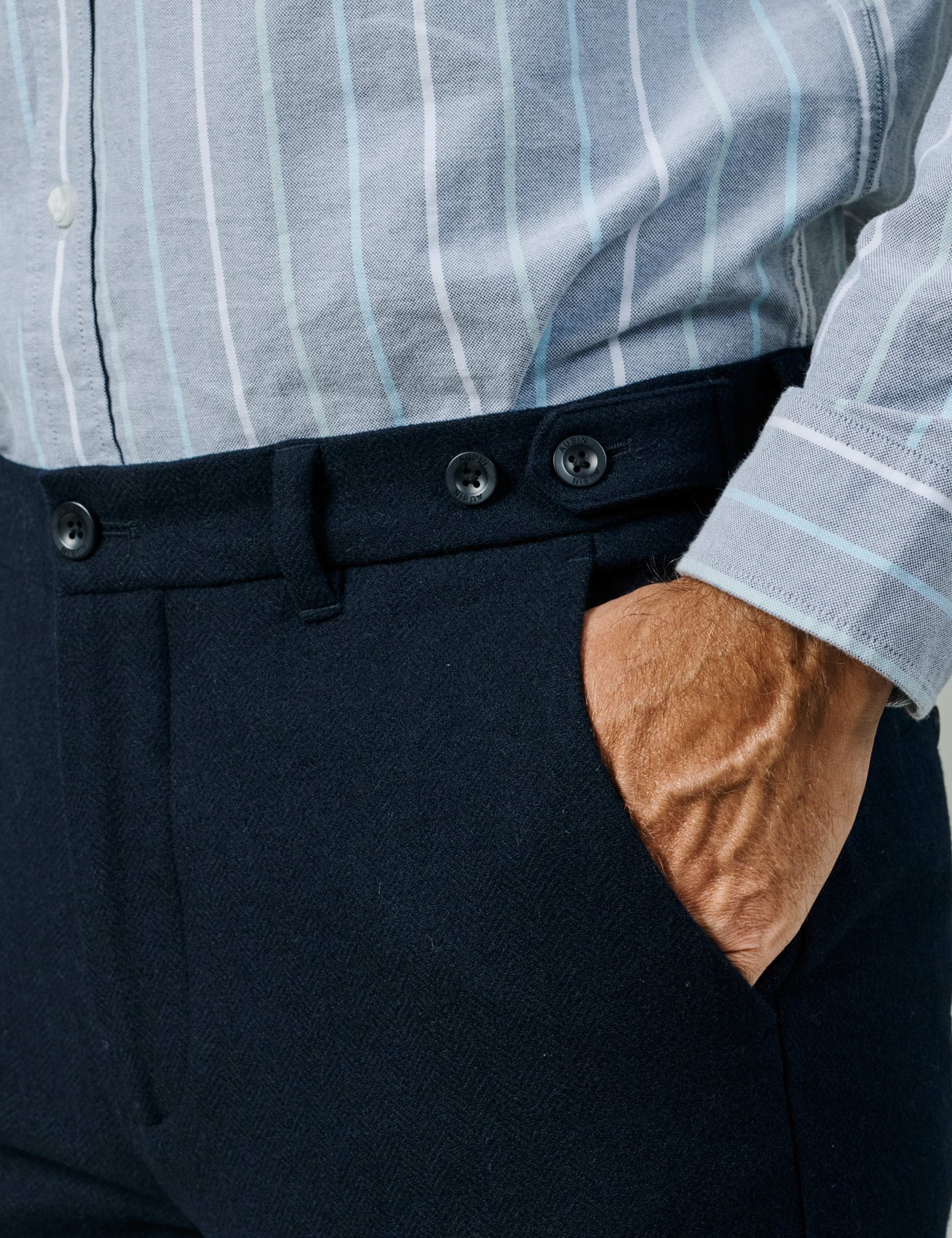 Tailored Fit Pure Wool Plain Suit Trousers 4 of 5
