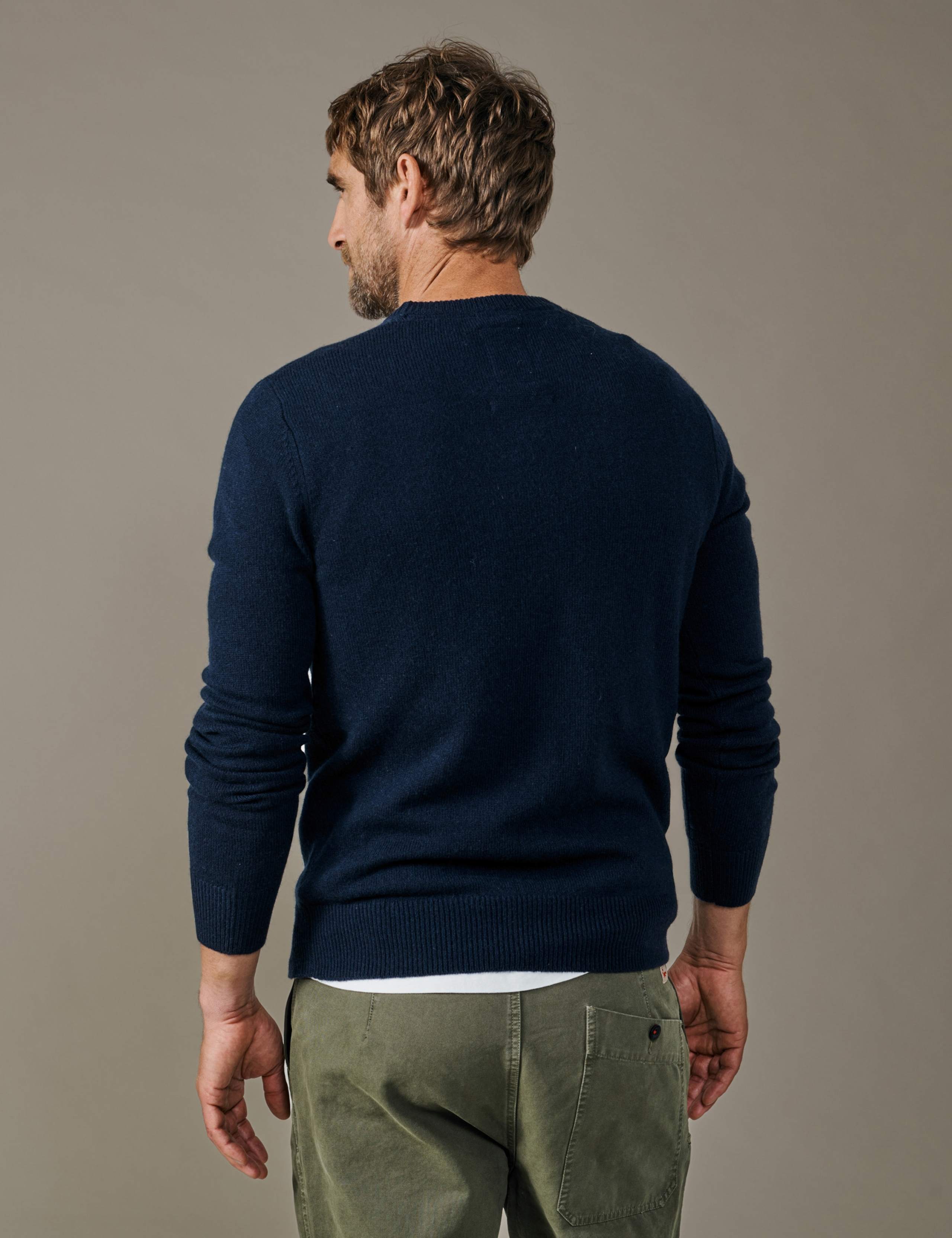 Pure Wool Textured Crew Neck Jumper 3 of 4