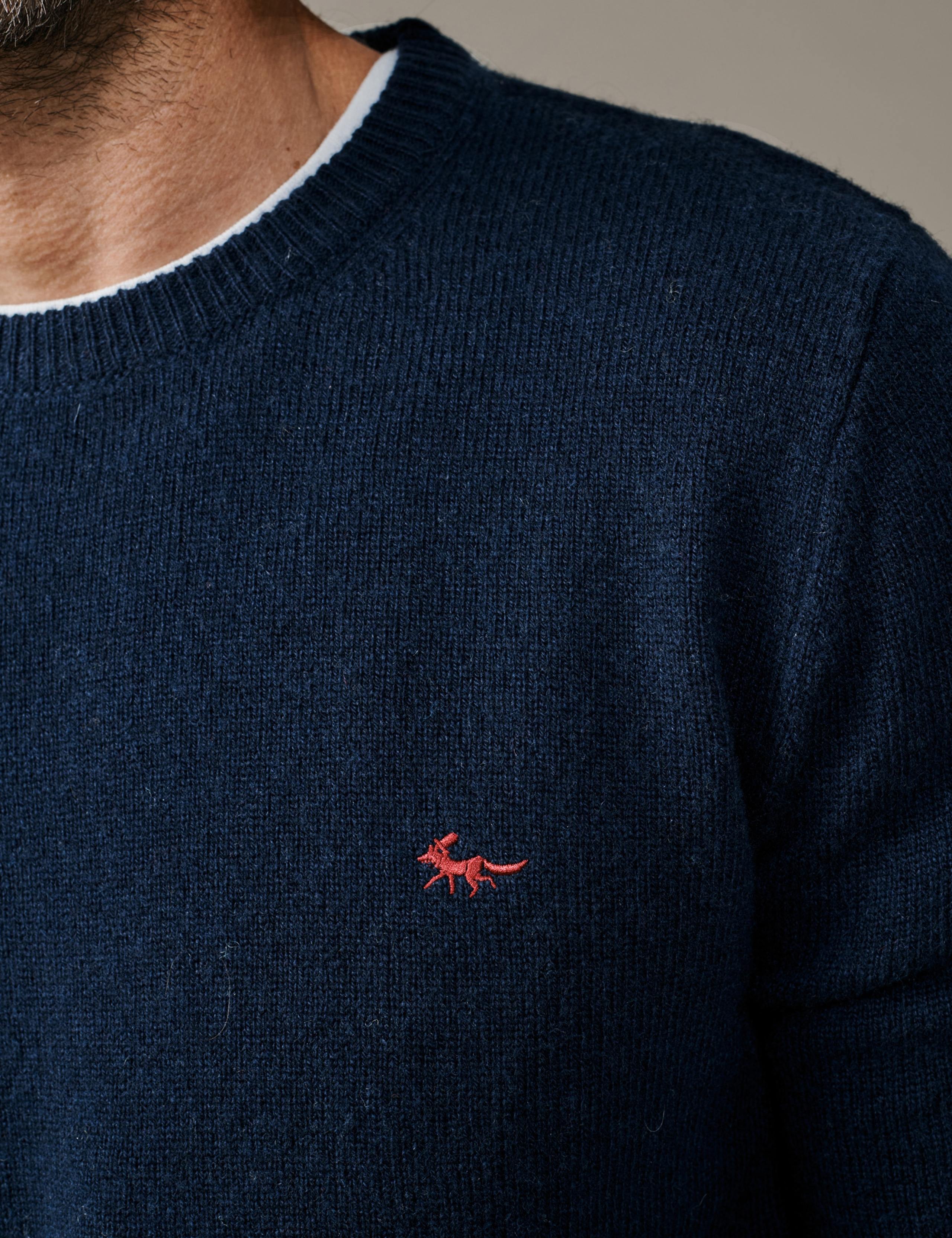 Pure Wool Textured Crew Neck Jumper 4 of 4