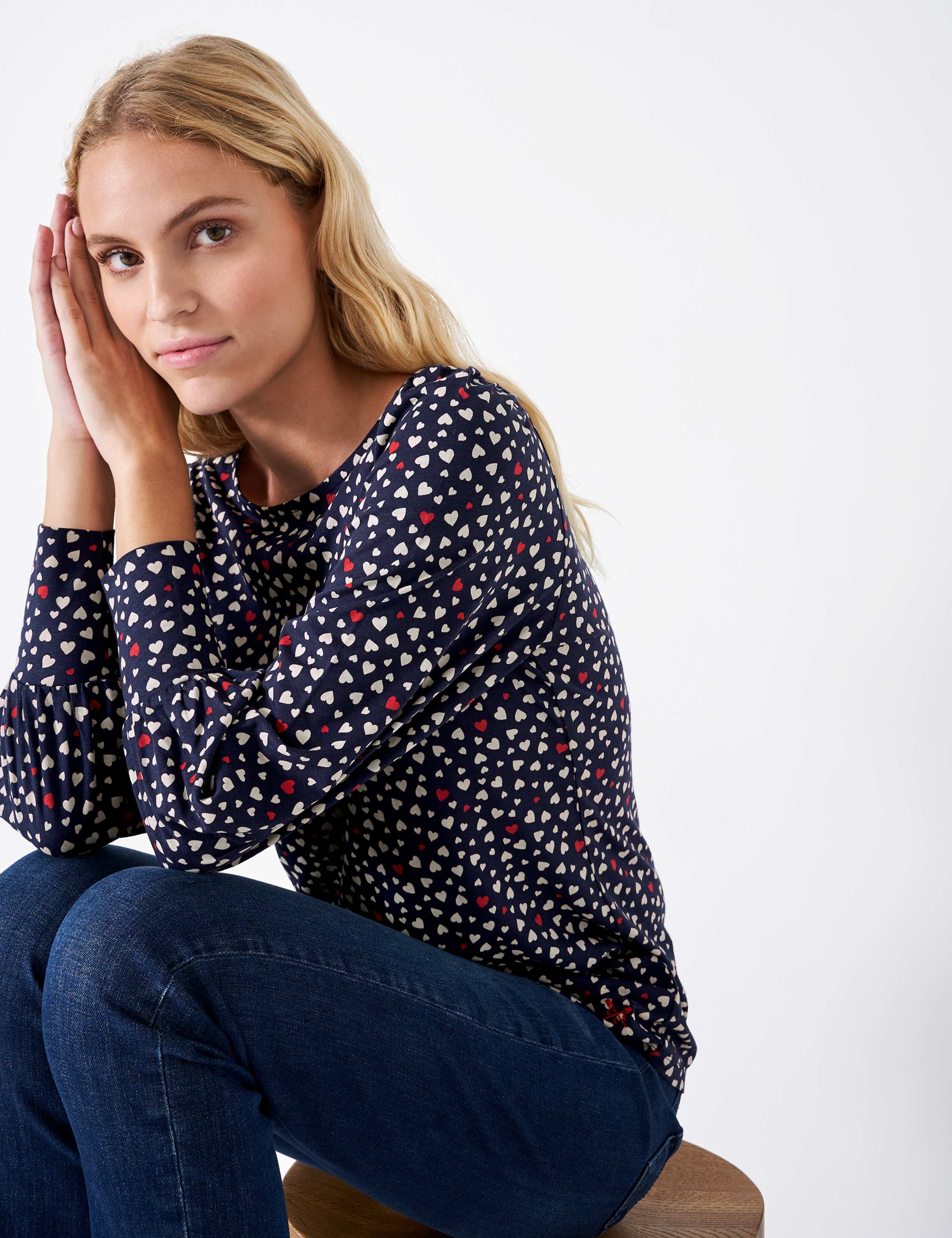 Jersey Heart Print Top 2 of 4