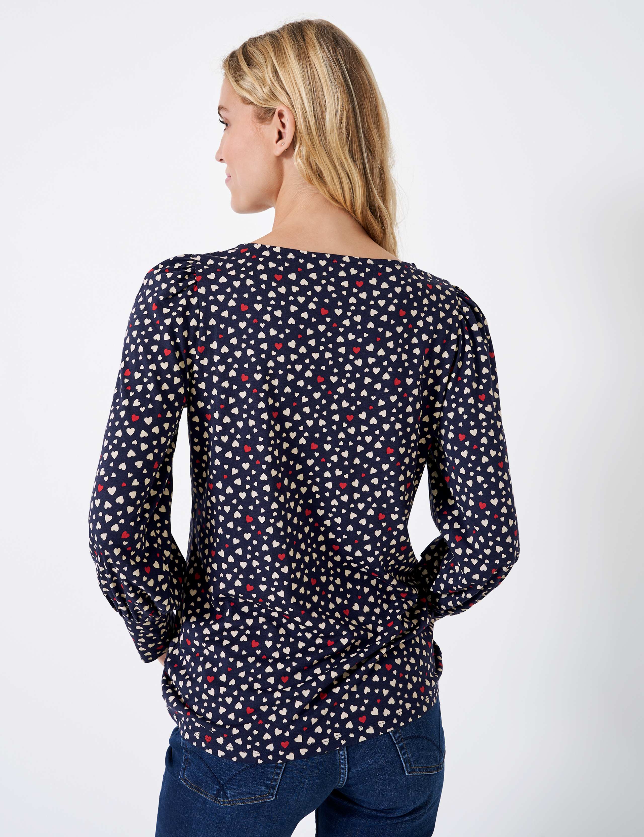 Jersey Heart Print Top 3 of 4