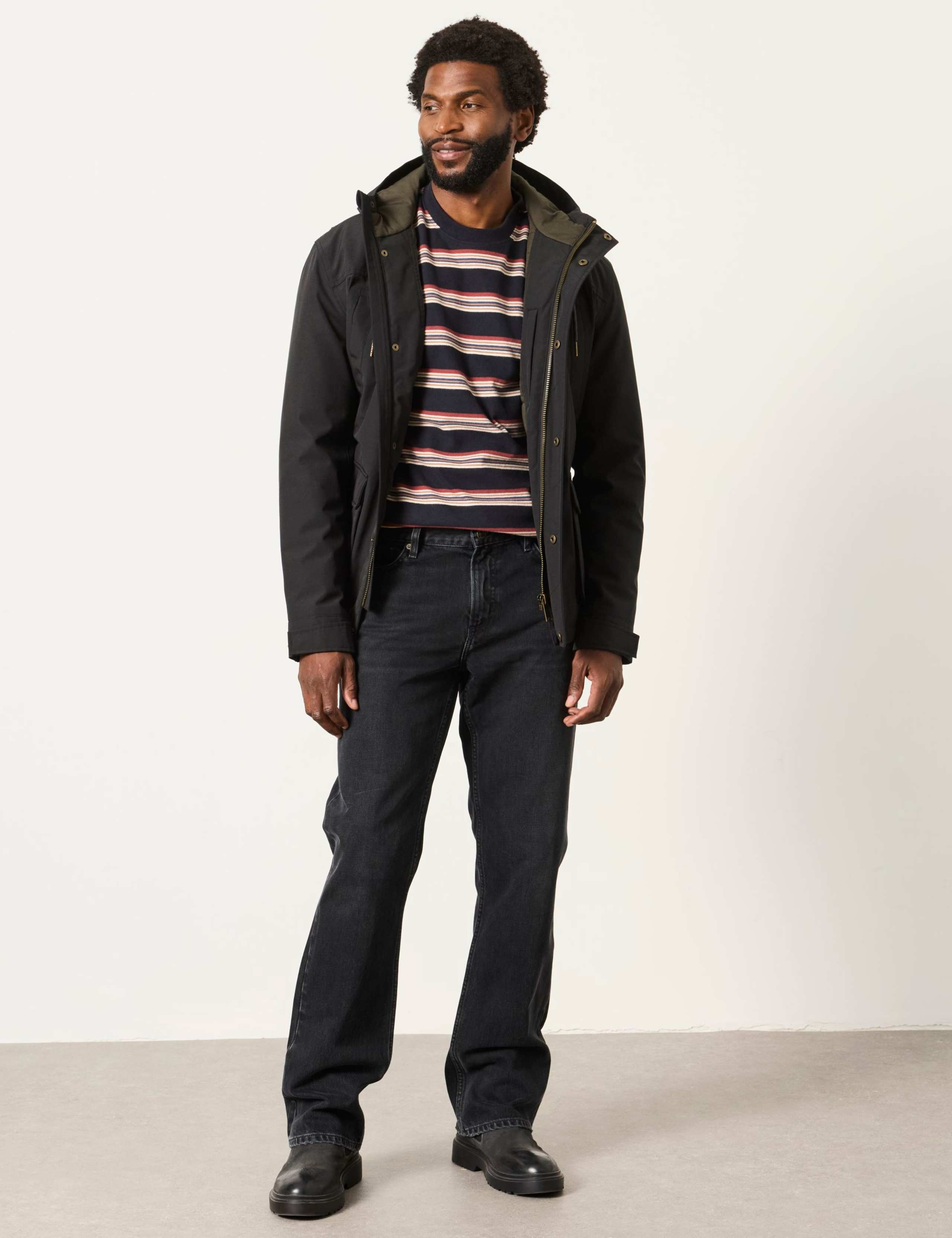 Straight Fit Pure Cotton Bootcut Jeans 2 of 6