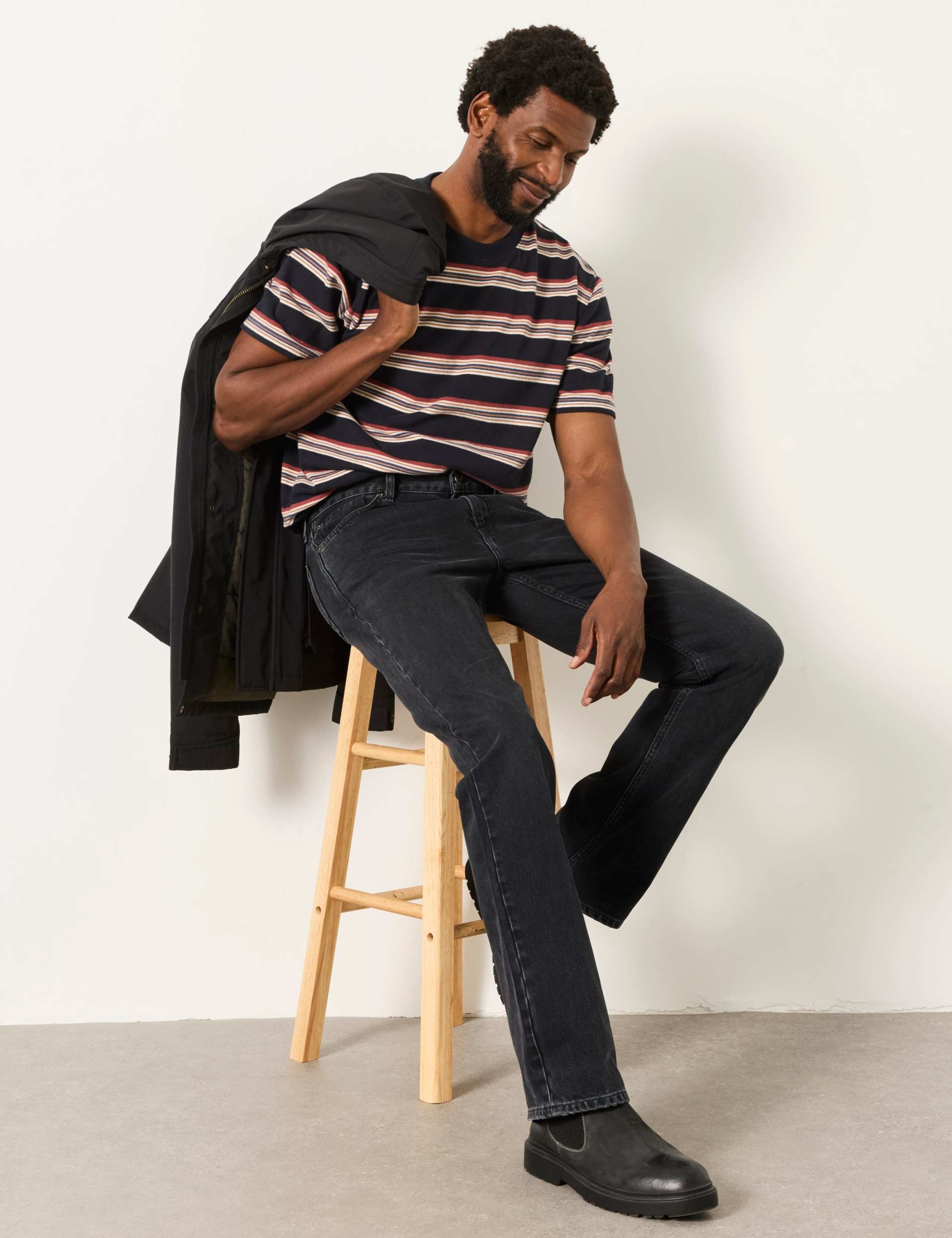 Straight Fit Pure Cotton Bootcut Jeans 3 of 6