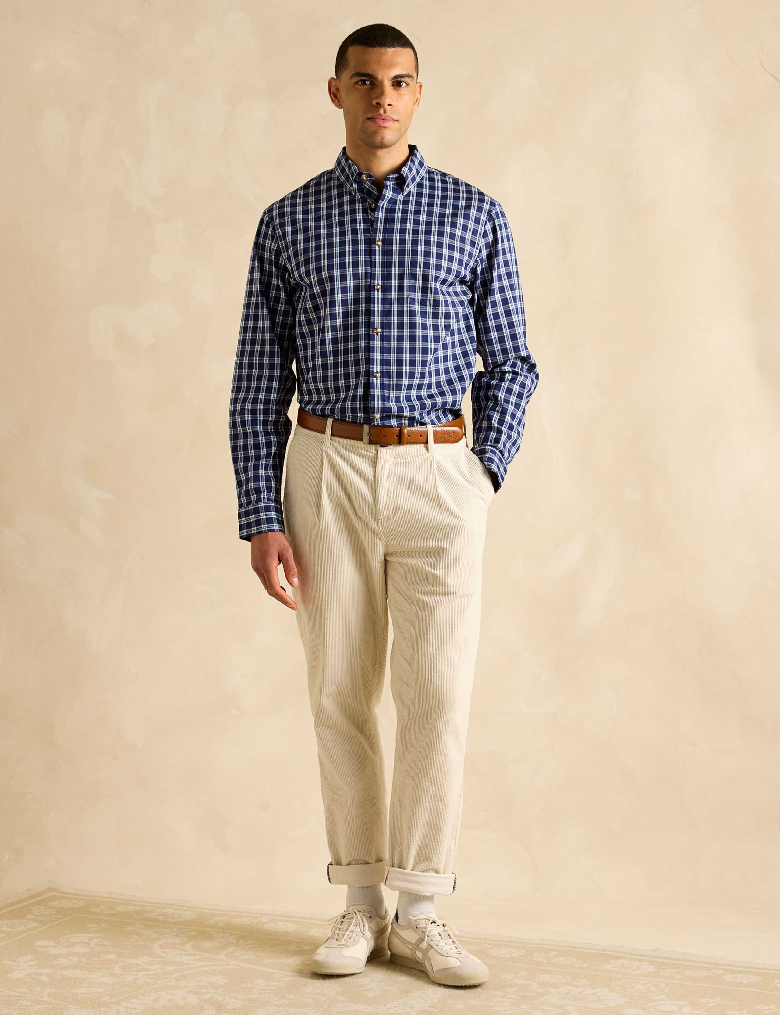 Non Iron Cotton Rich Checked Shirt 2 of 5