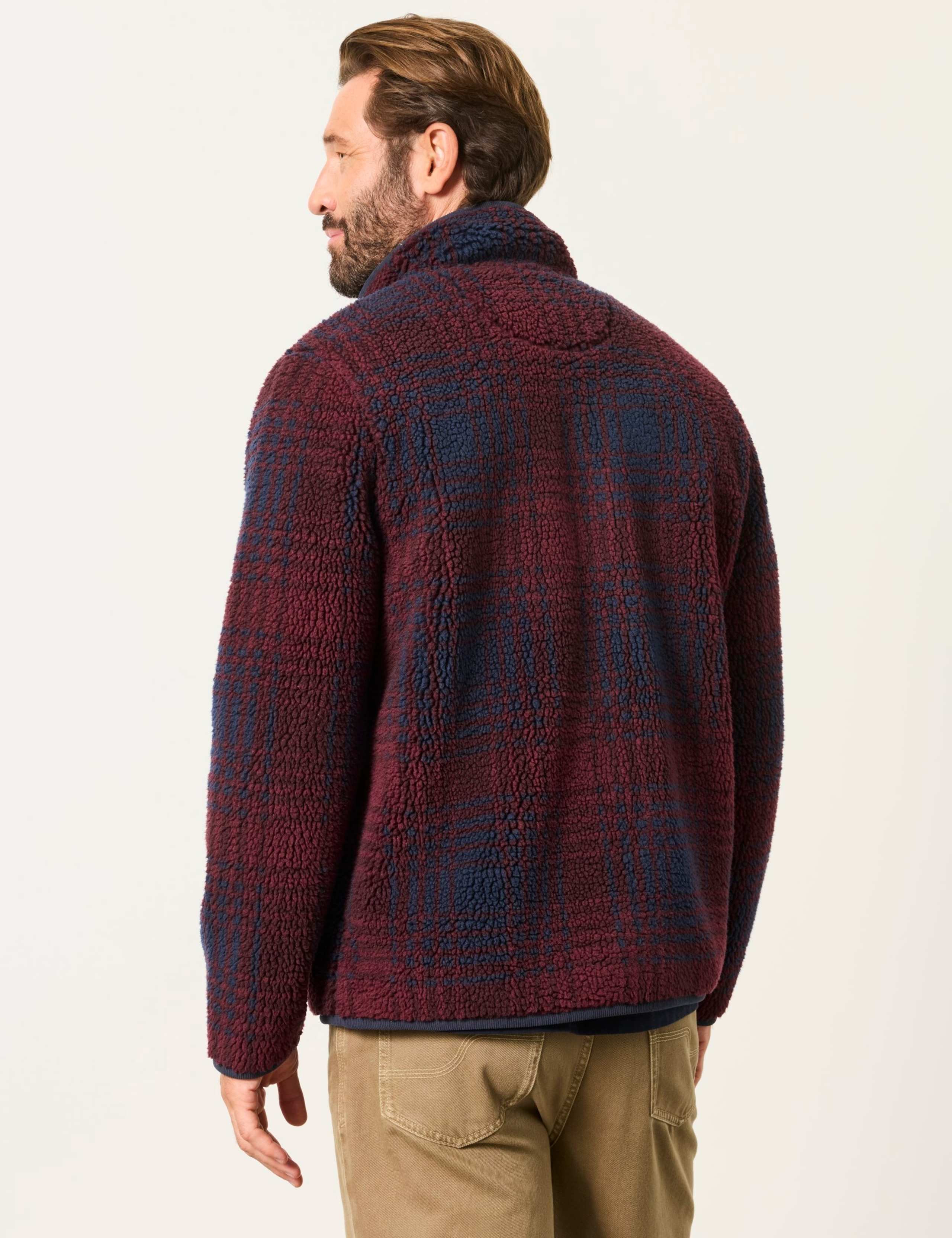 Checked Collared Zip Up Fleece 3 of 6