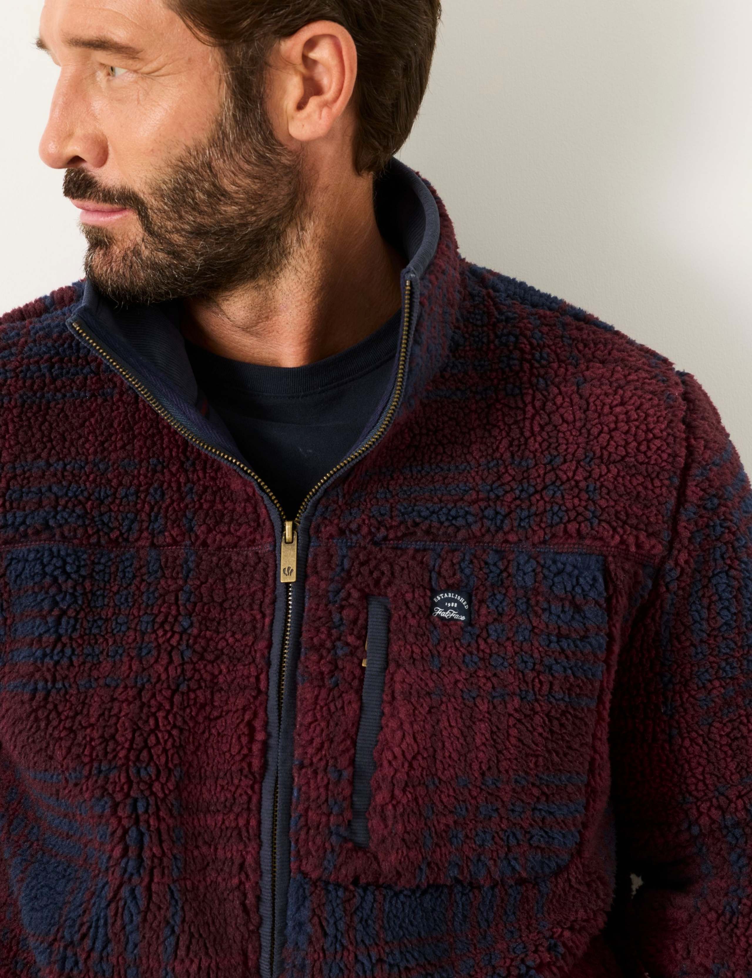 Checked Collared Zip Up Fleece 6 of 6
