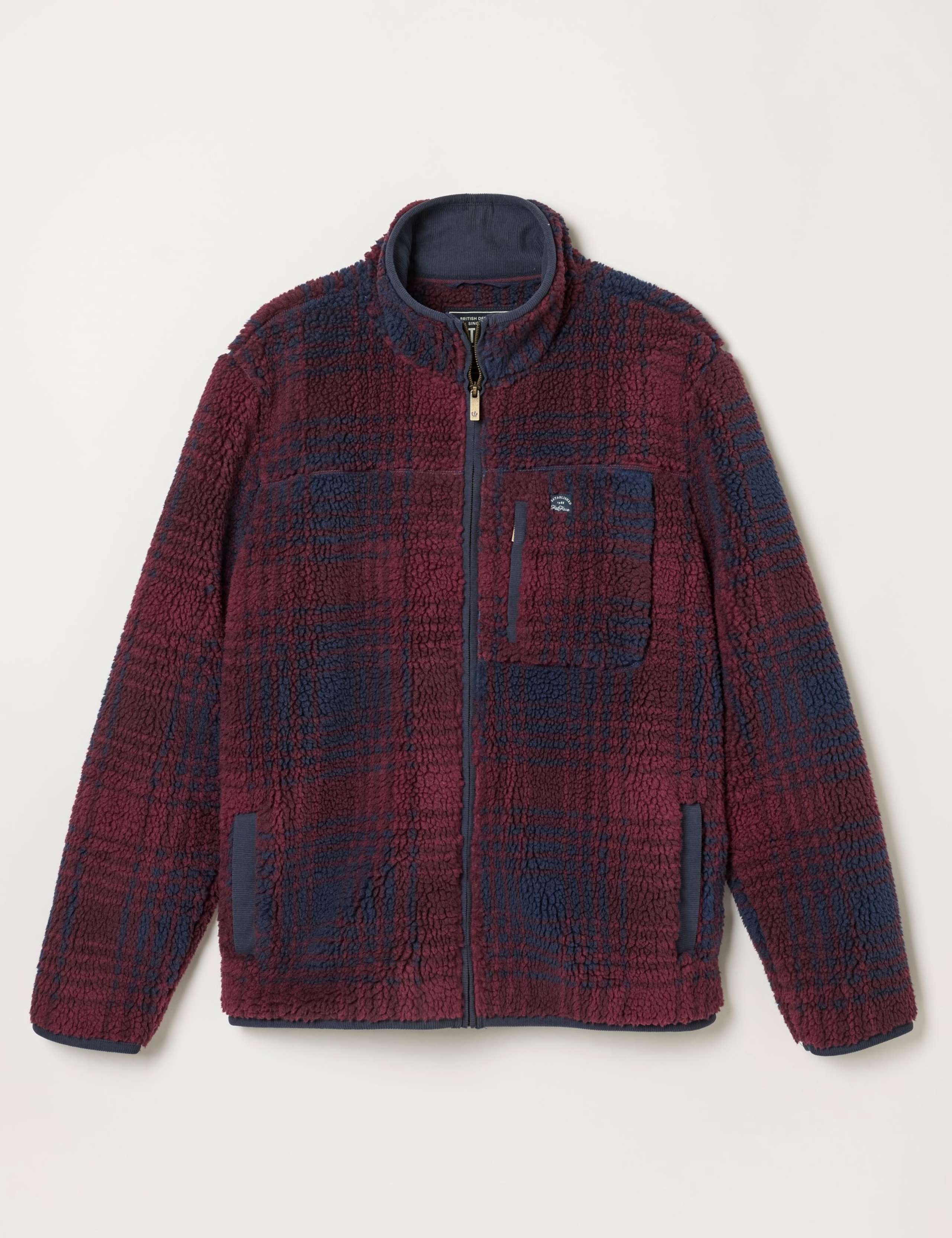 Checked Collared Zip Up Fleece 2 of 6