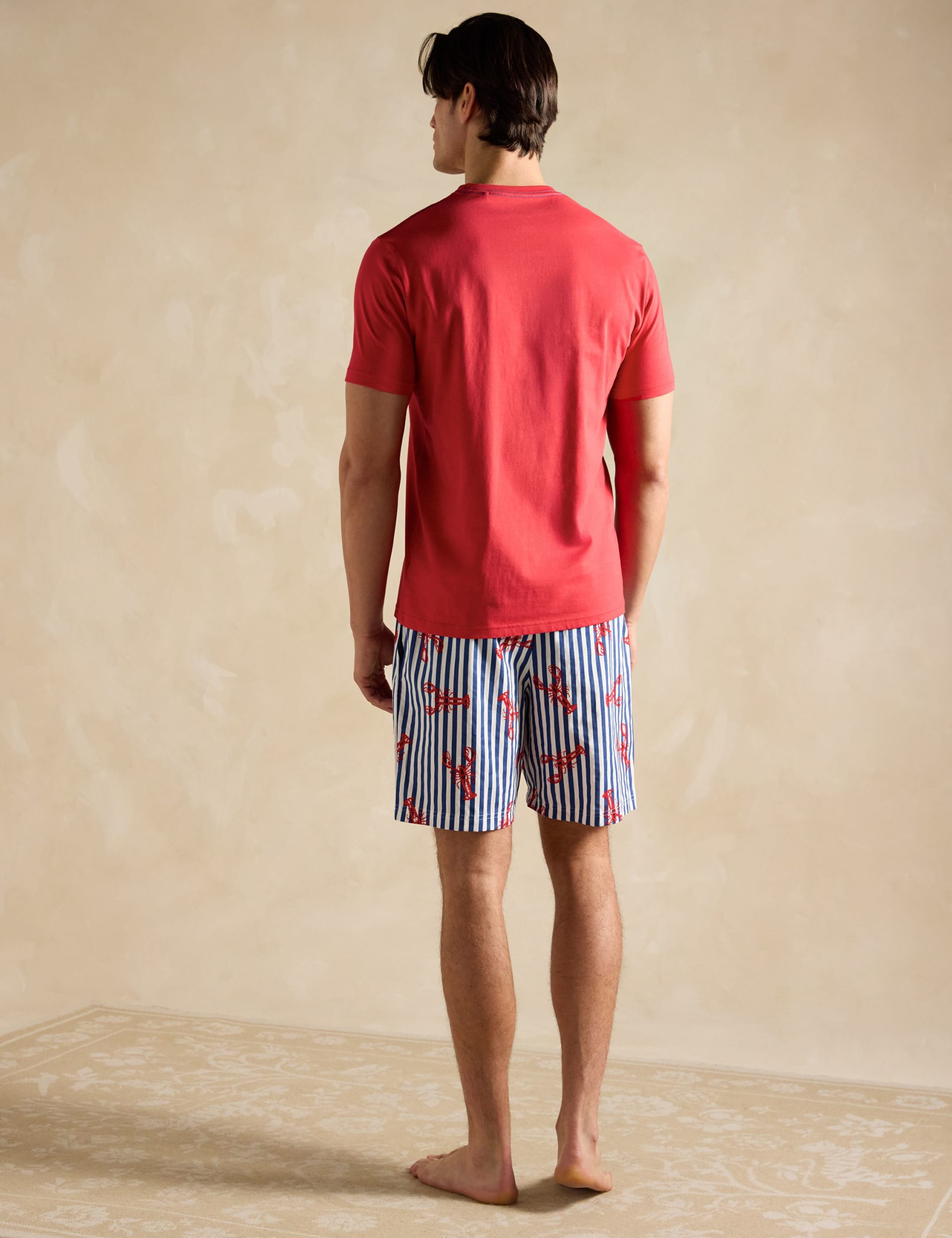 Pure Cotton Rugby Print Pyjama Set 3 of 7
