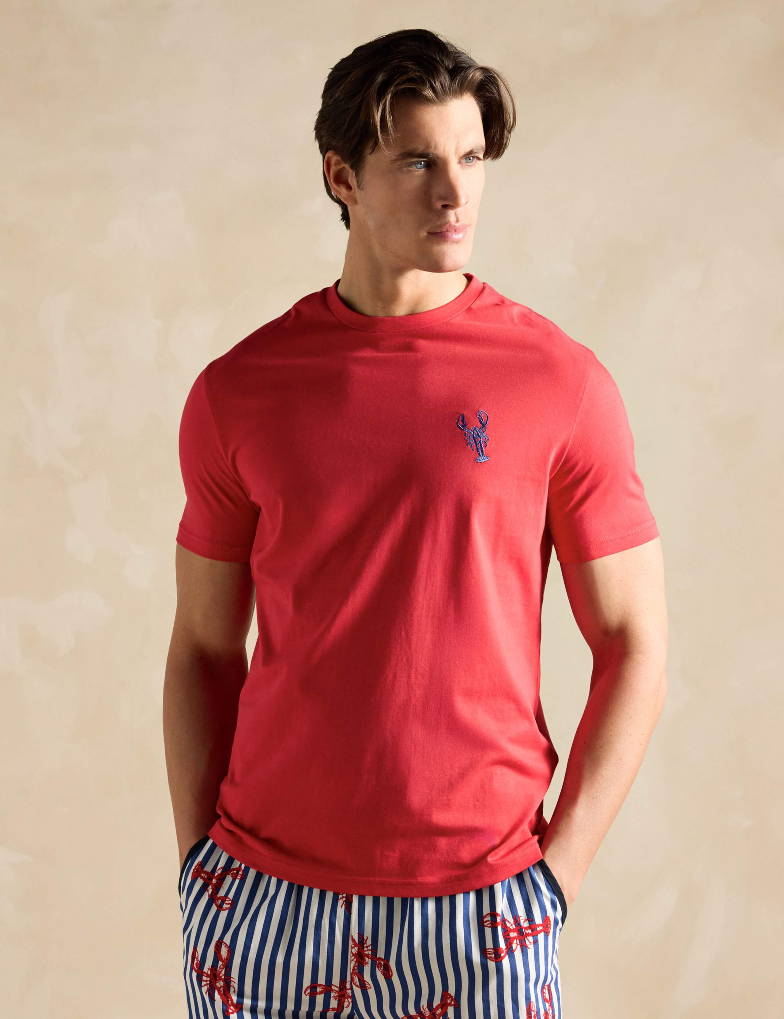 Pure Cotton Rugby Print Pyjama Set 4 of 7