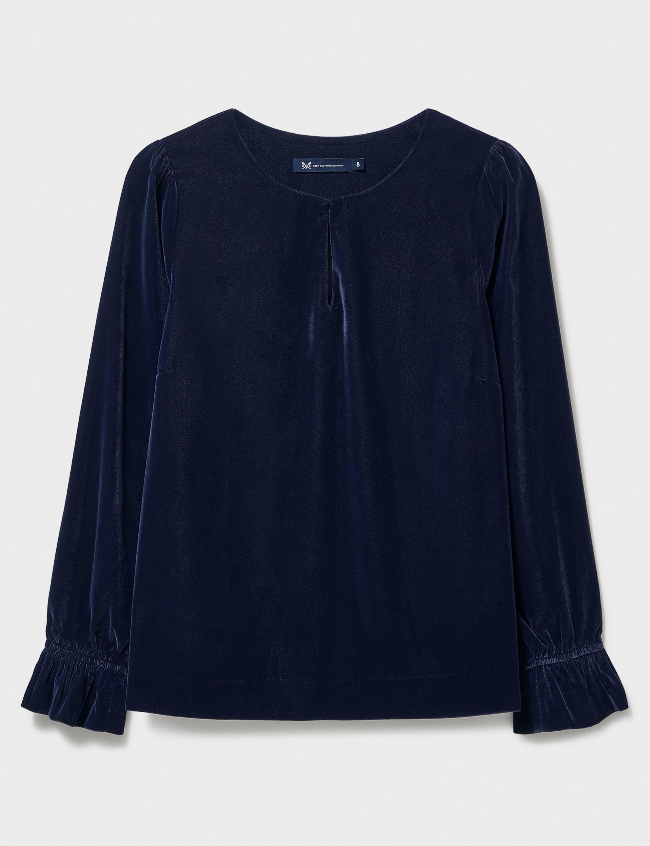 Velvet Keyhole Detail Blouse 2 of 5