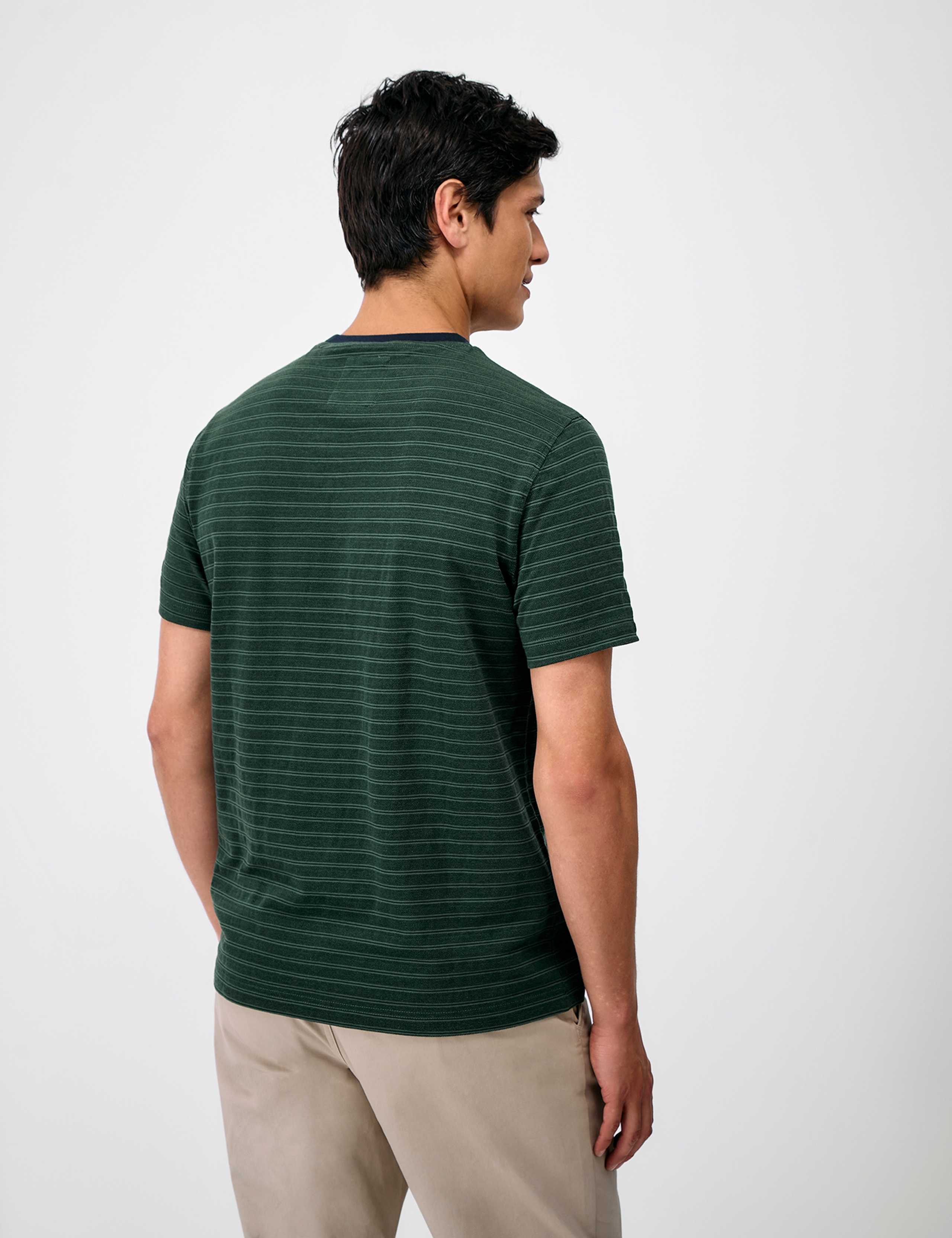 Pure Cotton Striped Short Sleeve T-Shirt 3 of 5