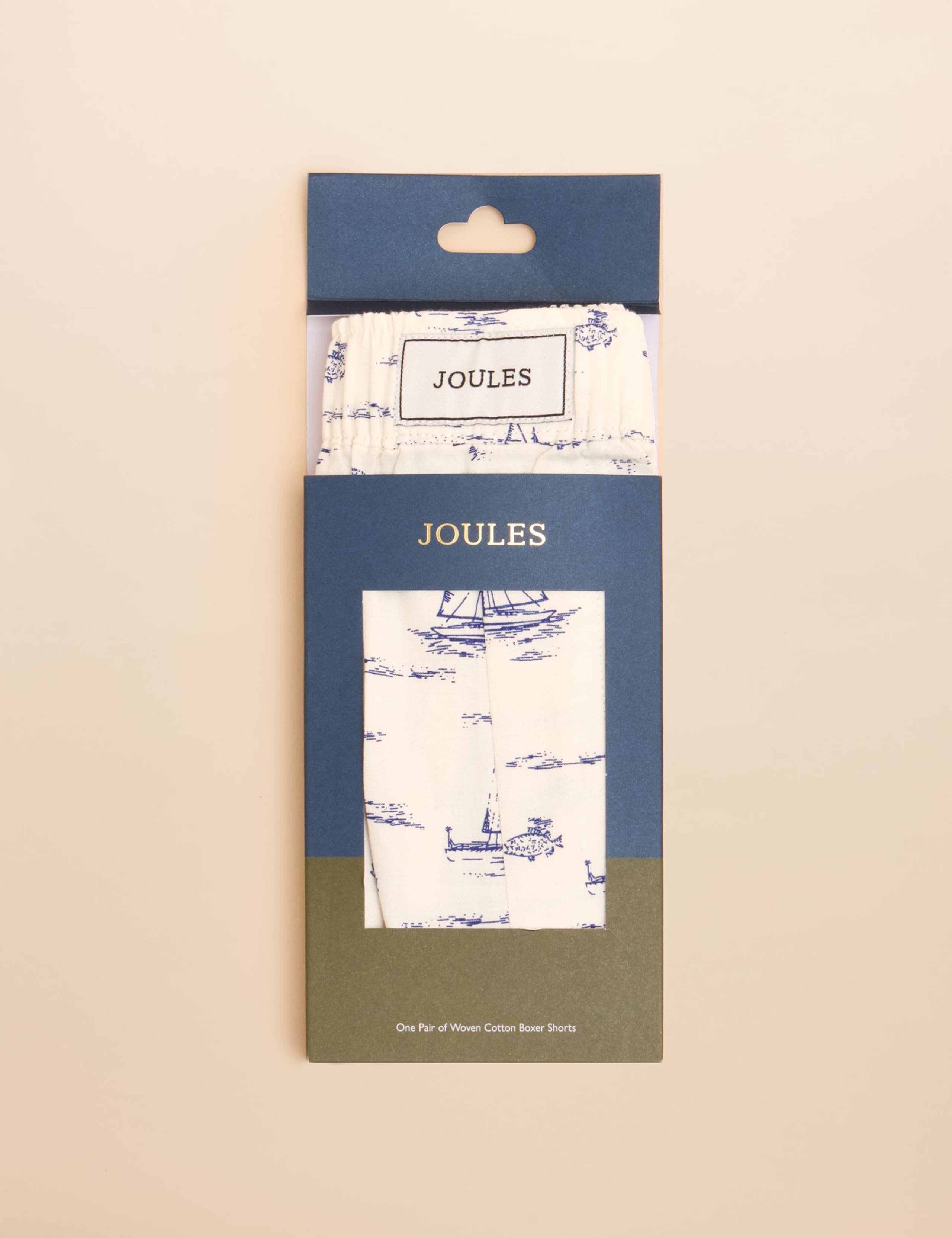 Pure Cotton Boat Print Woven Boxers 2 of 3