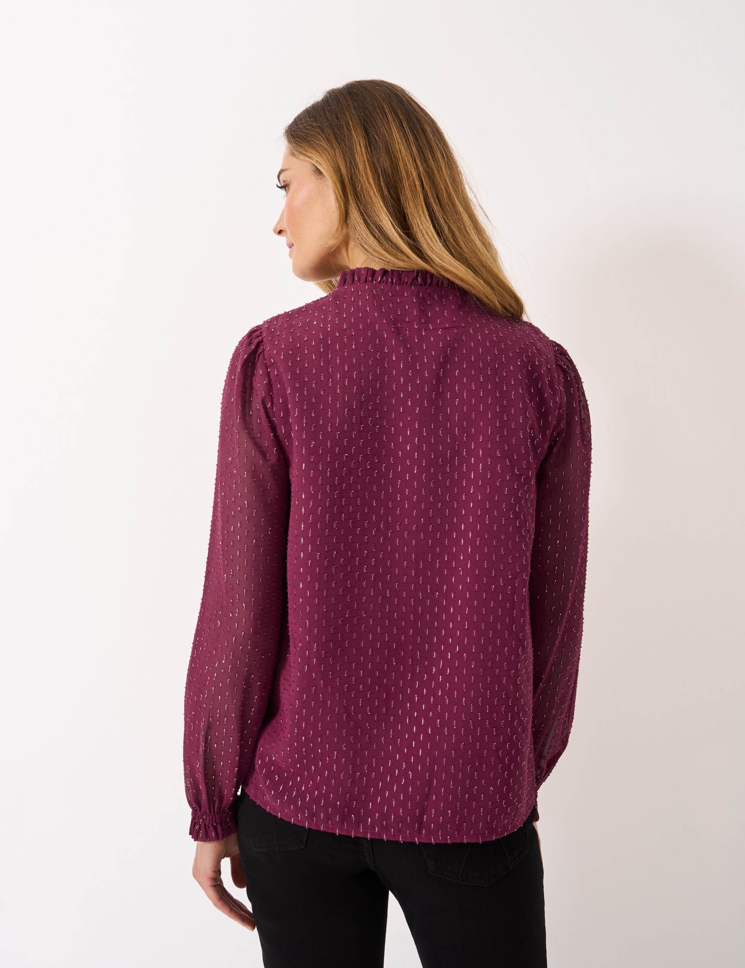 Metallic Embellished High Neck Blouse 4 of 5