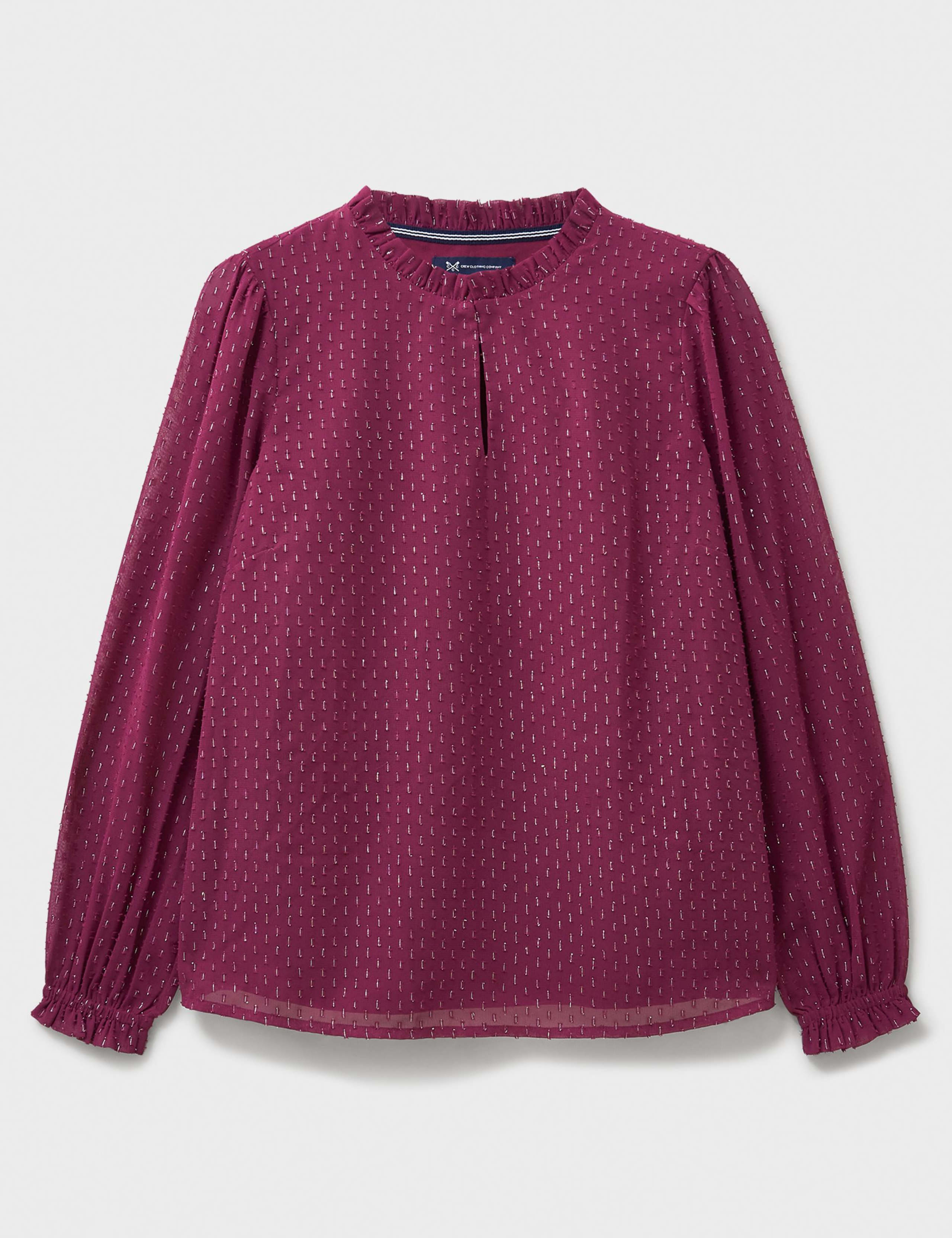 Metallic Embellished High Neck Blouse 2 of 5