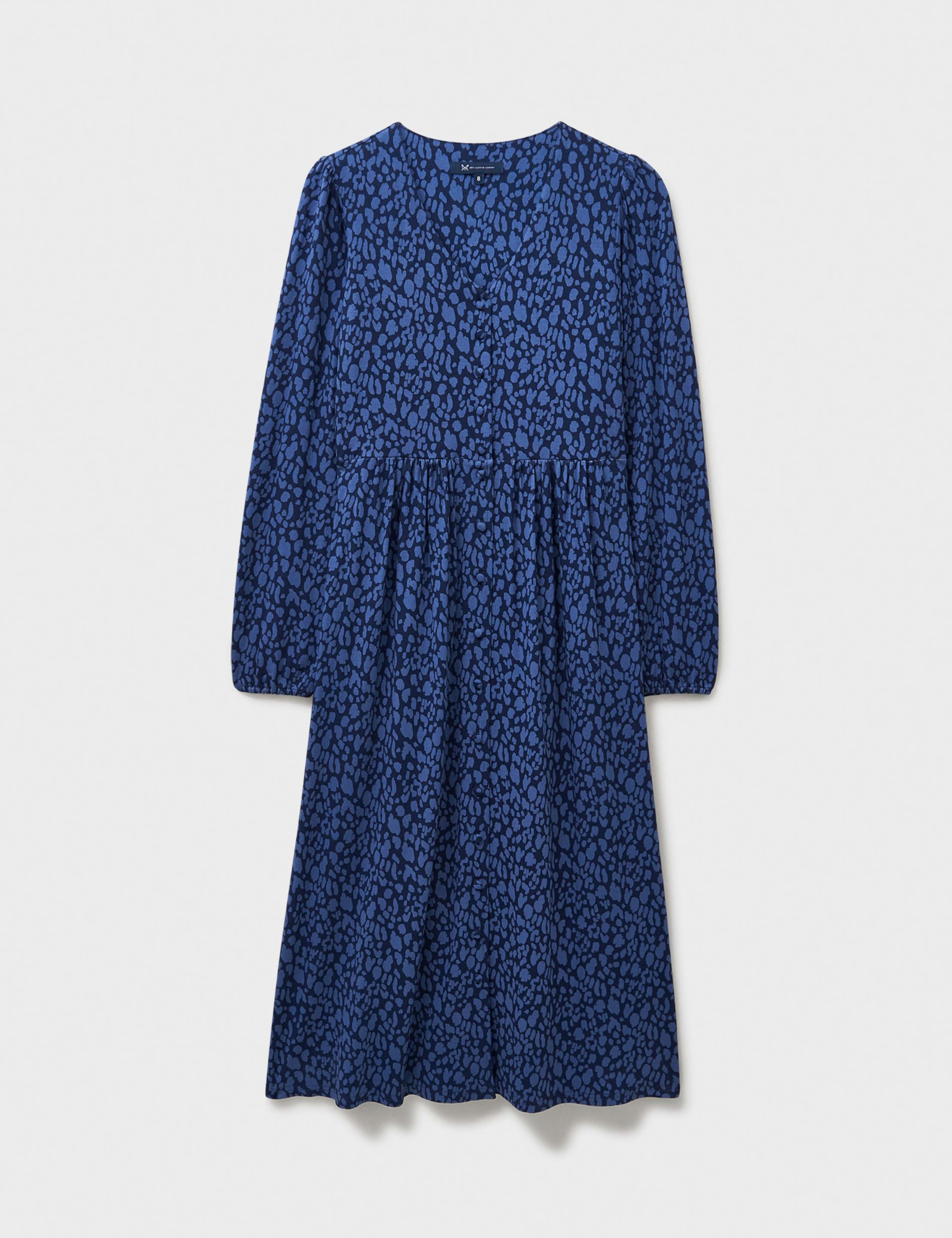 Jersey Animal Print Button Through Midi Dress 2 of 5