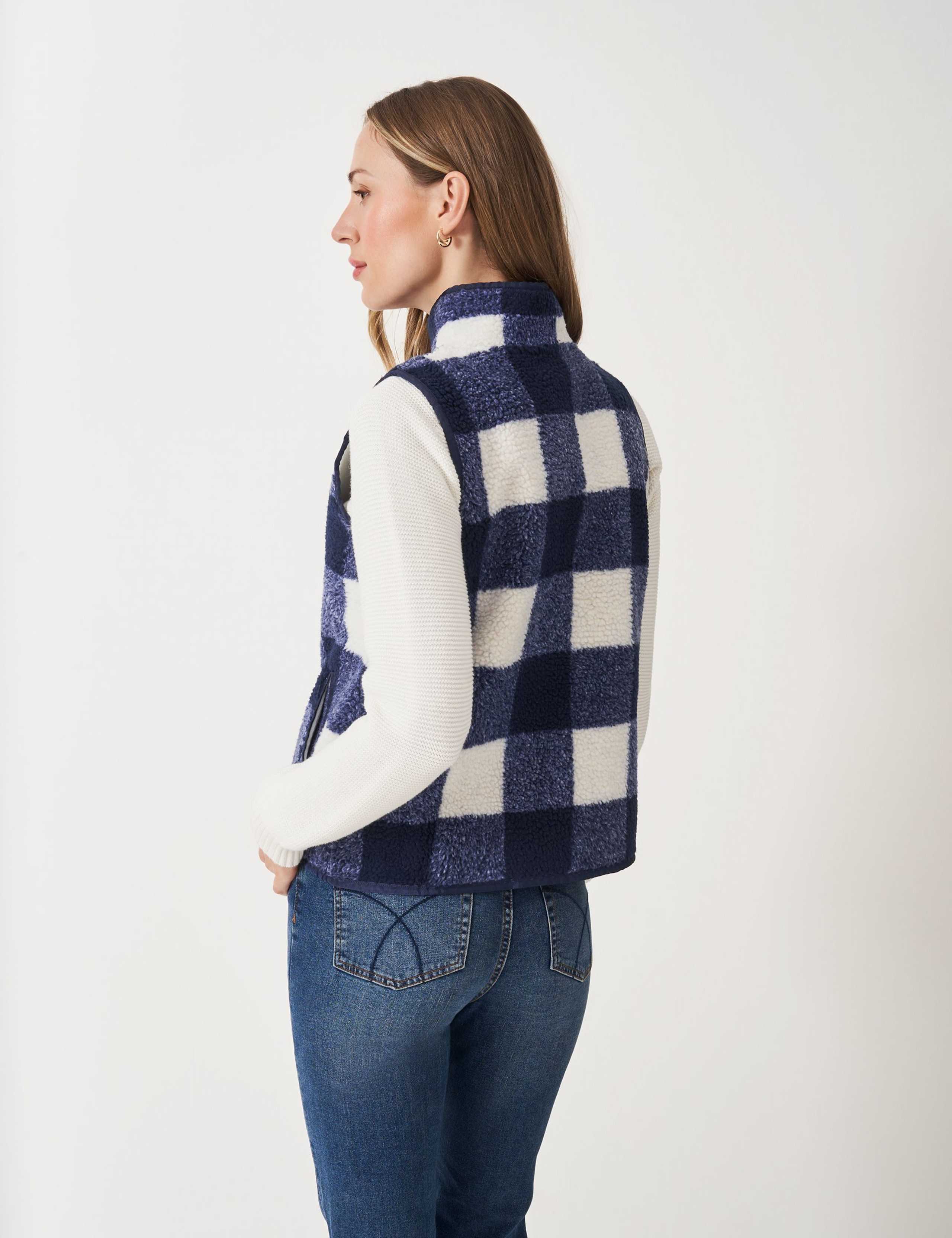 Checked Funnel Neck Gilet 4 of 5
