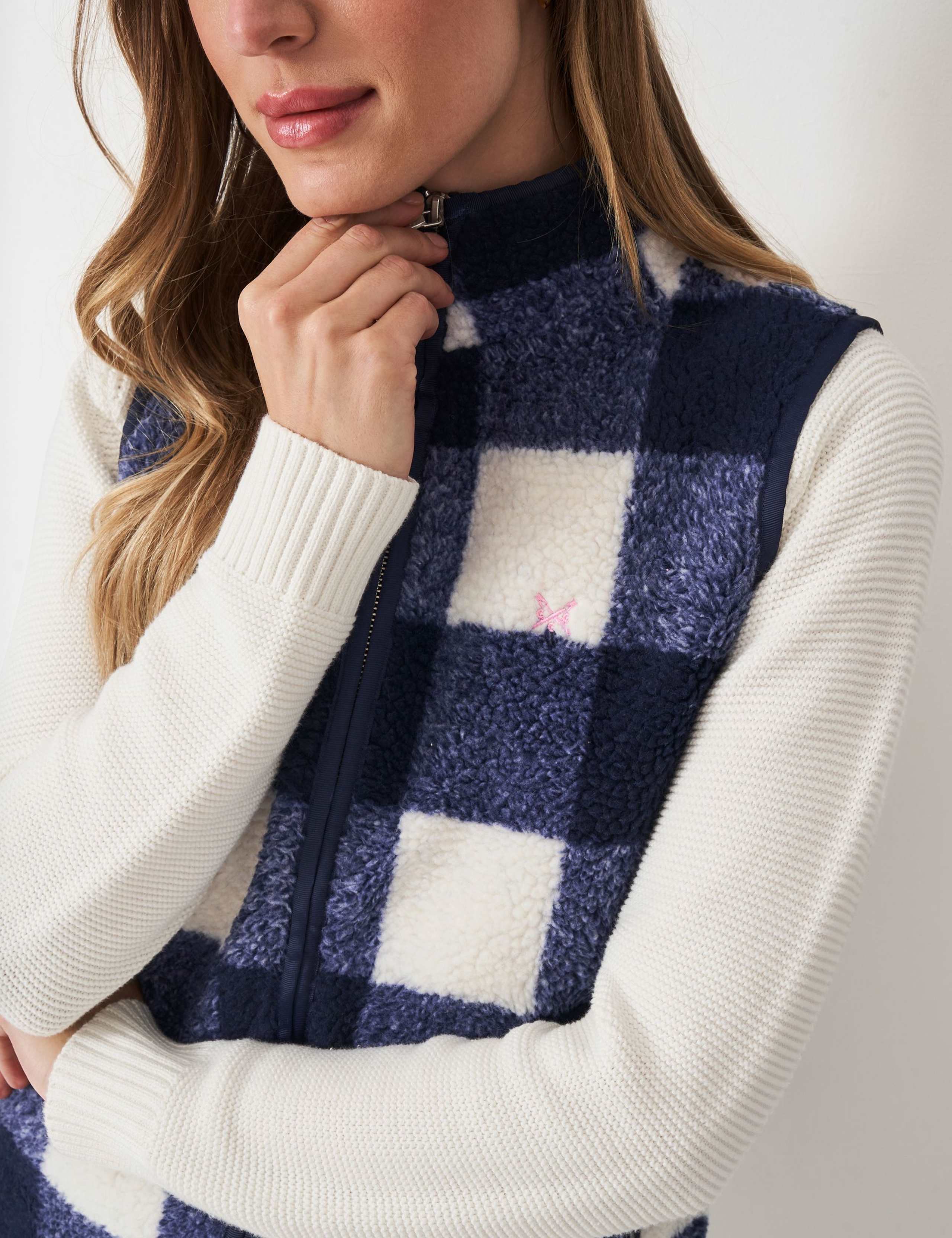 Checked Funnel Neck Gilet 5 of 5