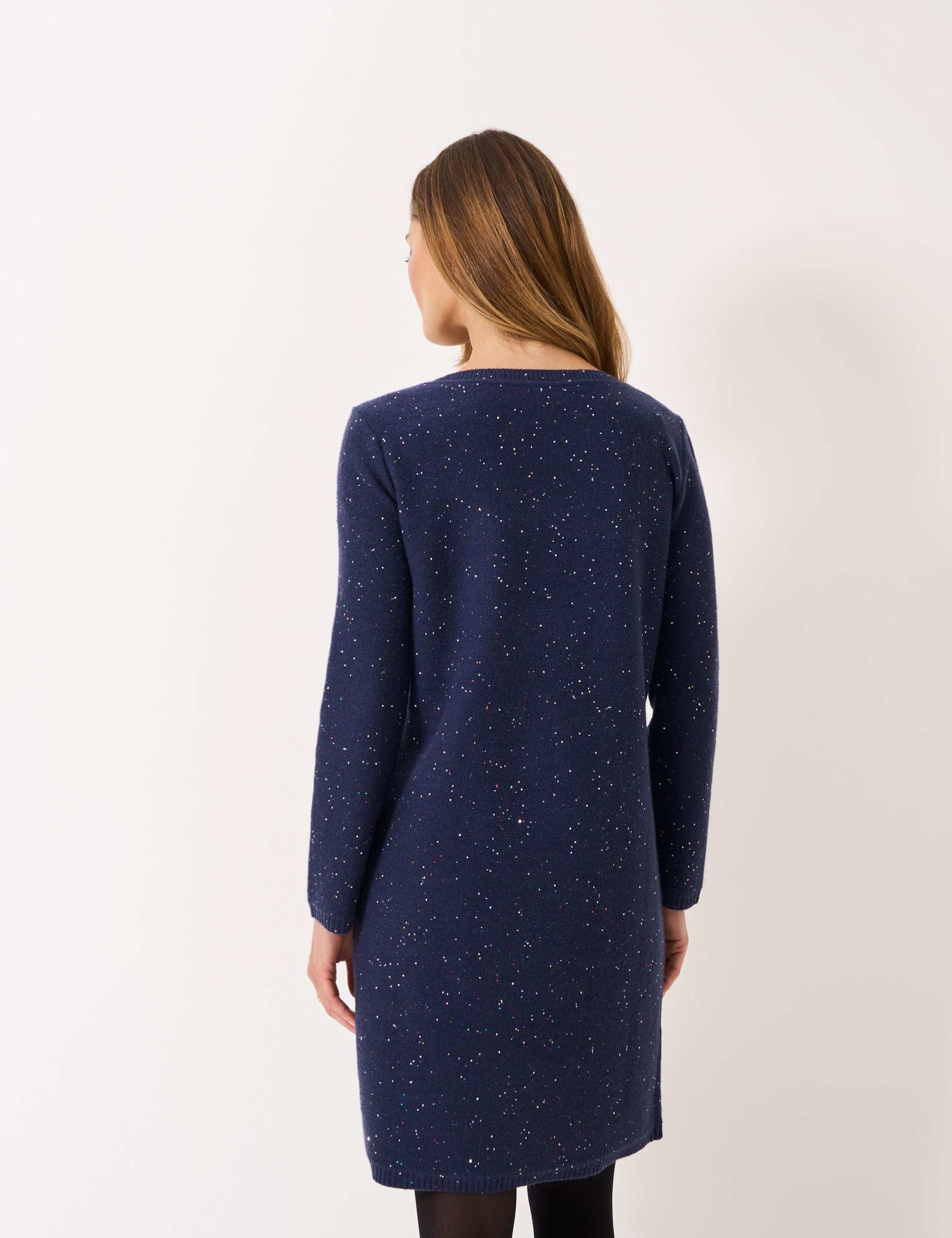 Sparkly Round Neck Mini Jumper Dress 5 of 5