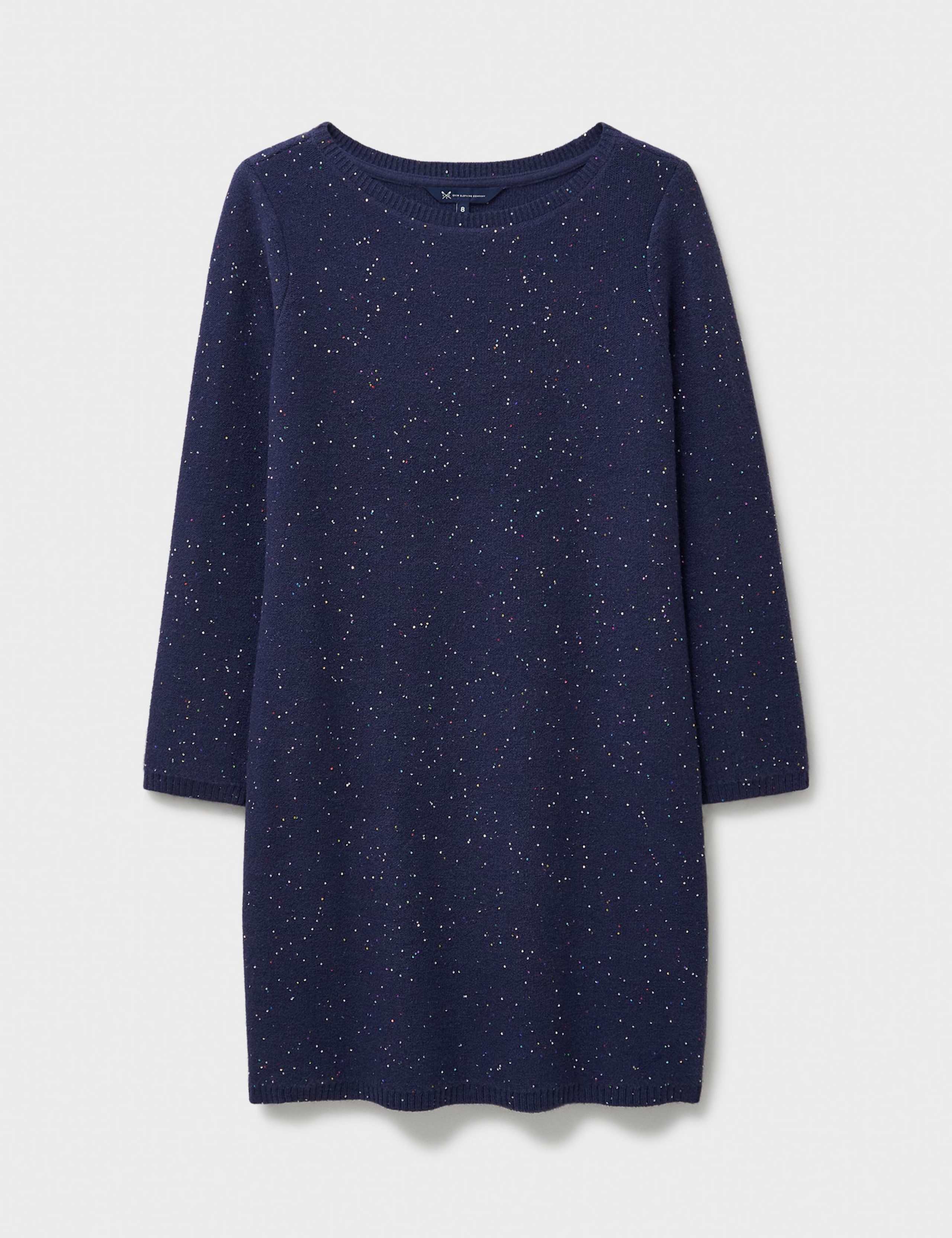 Sparkly Round Neck Mini Jumper Dress 2 of 5