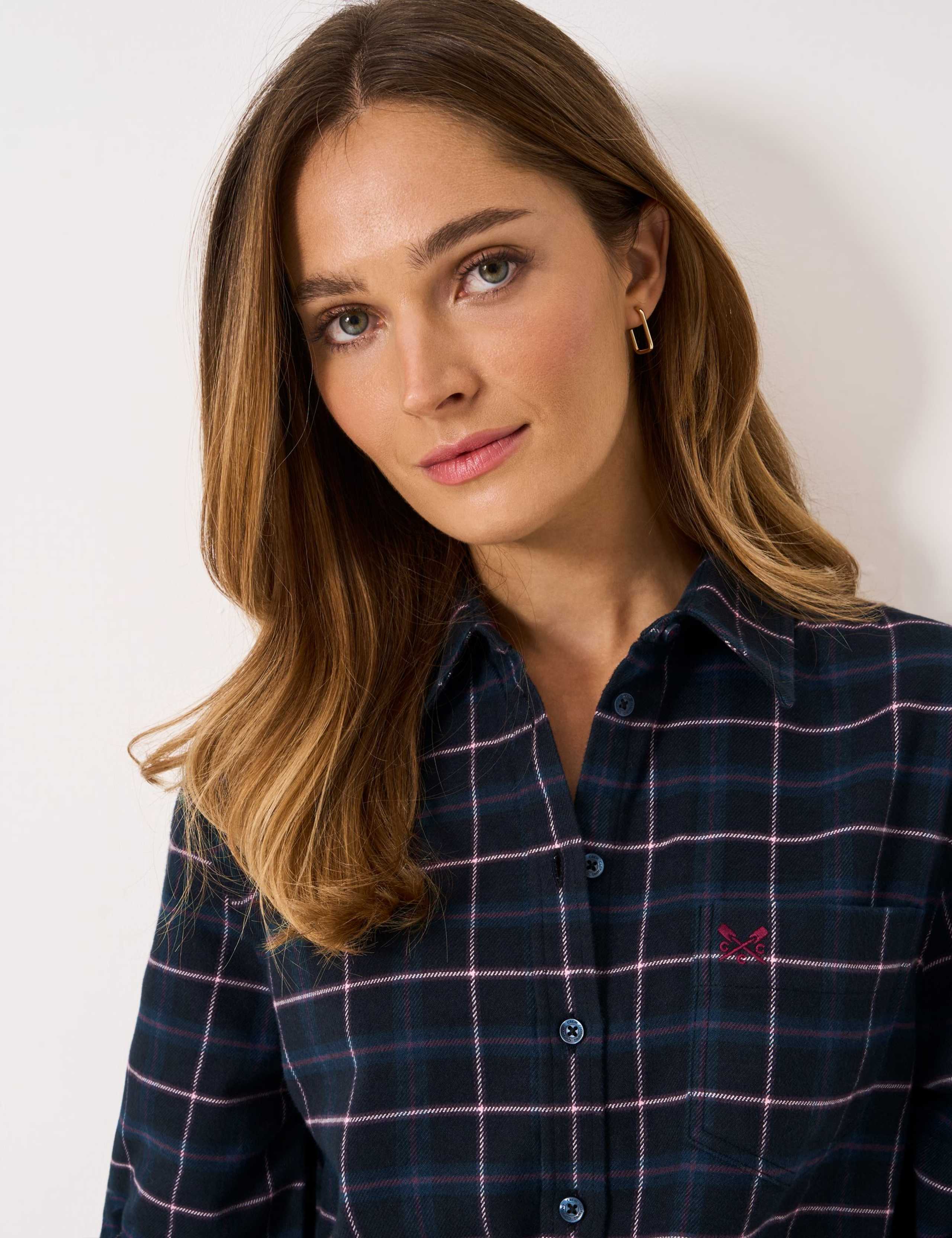 Pure Cotton Flannel Checked Relaxed Shirt 5 of 5