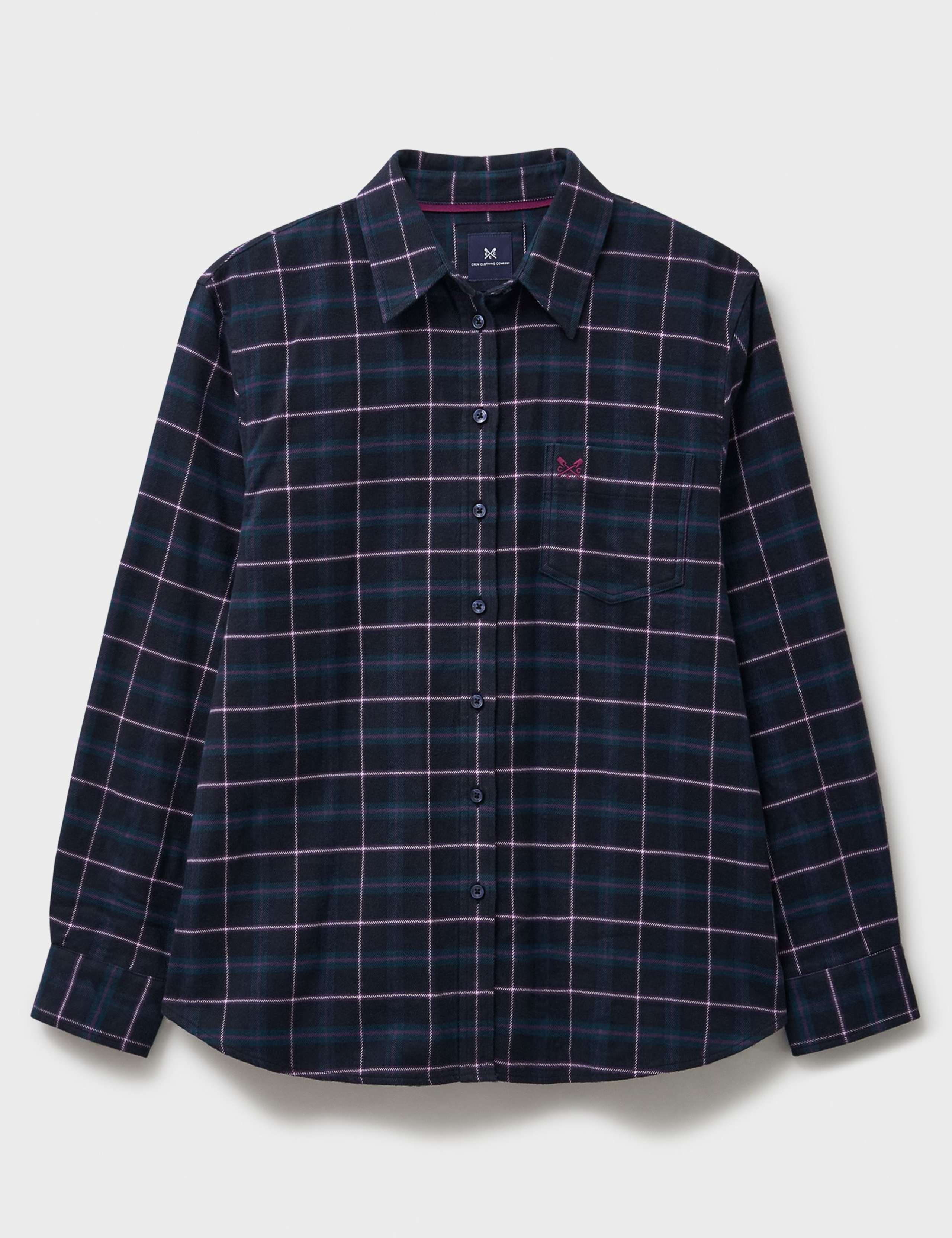 Pure Cotton Flannel Checked Relaxed Shirt 2 of 5