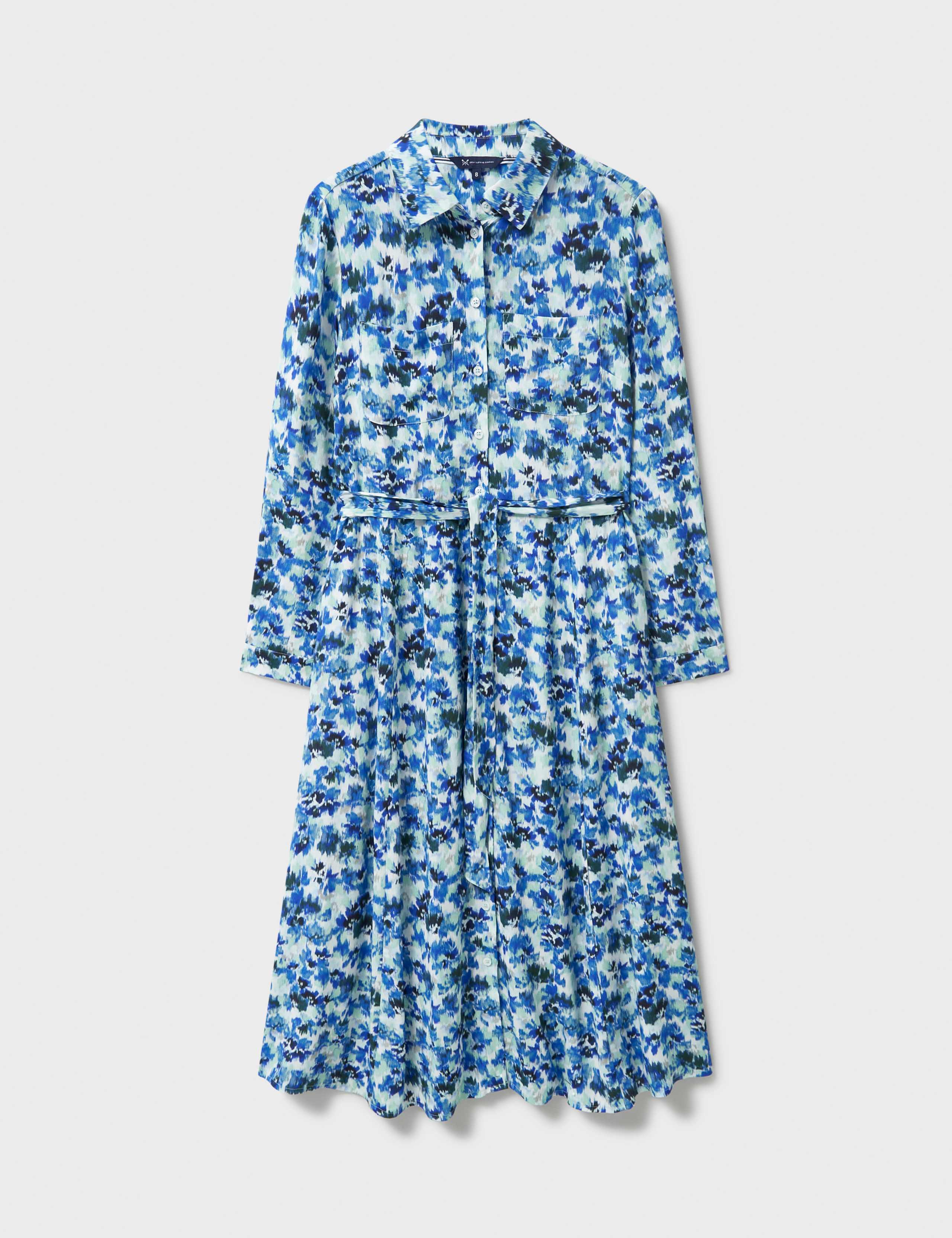 Floral Belted Midi Shirt Dress 2 of 5