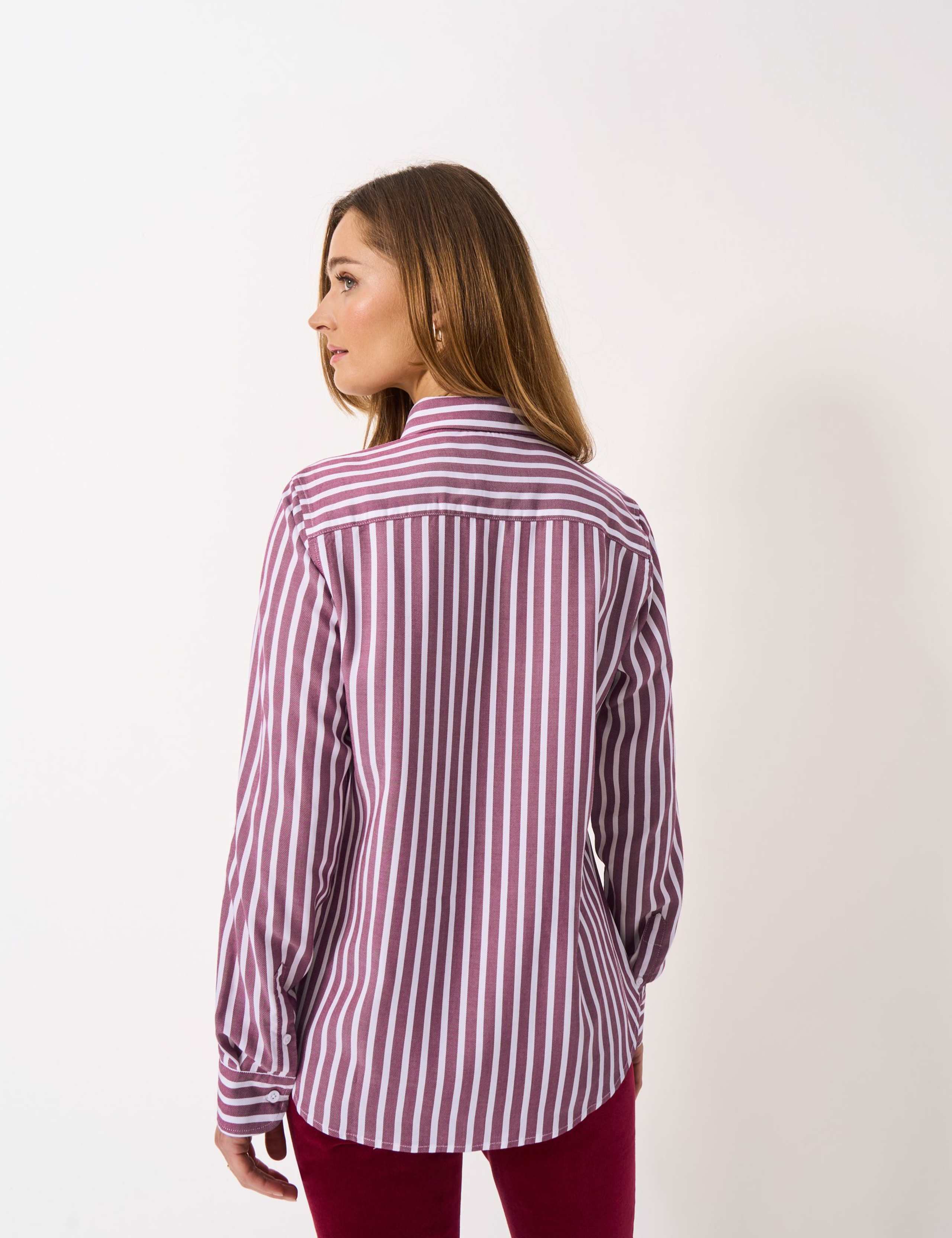 Pure Cotton Twill Striped Relaxed Shirt 4 of 5