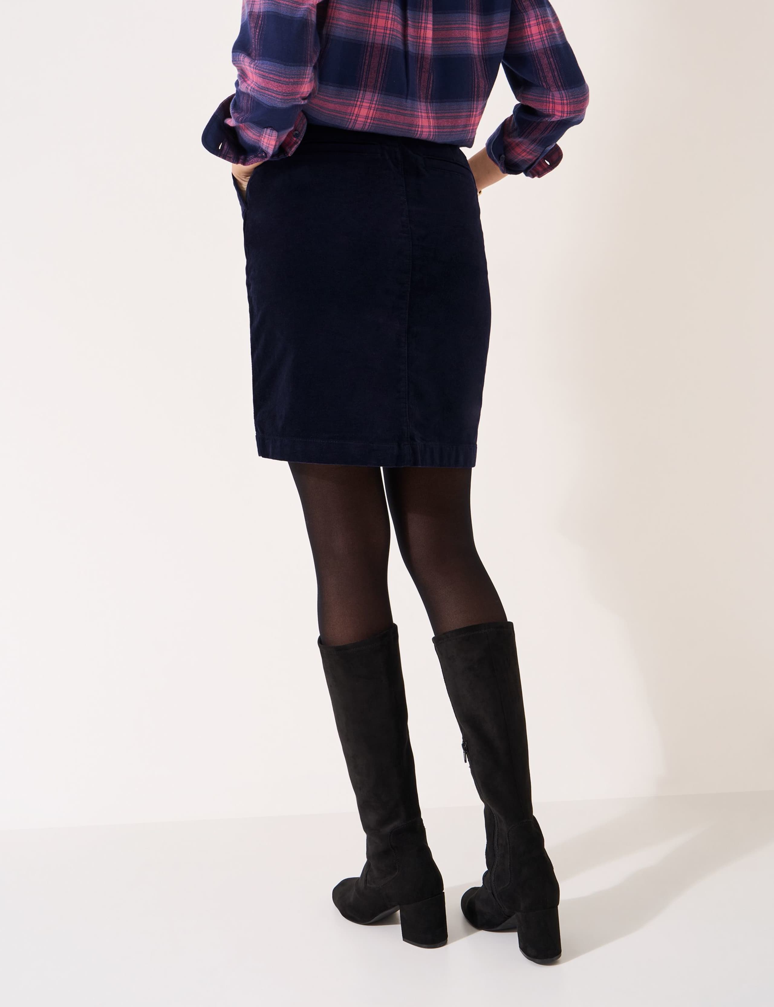 Velvet Mini A-Line Skirt 3 of 5