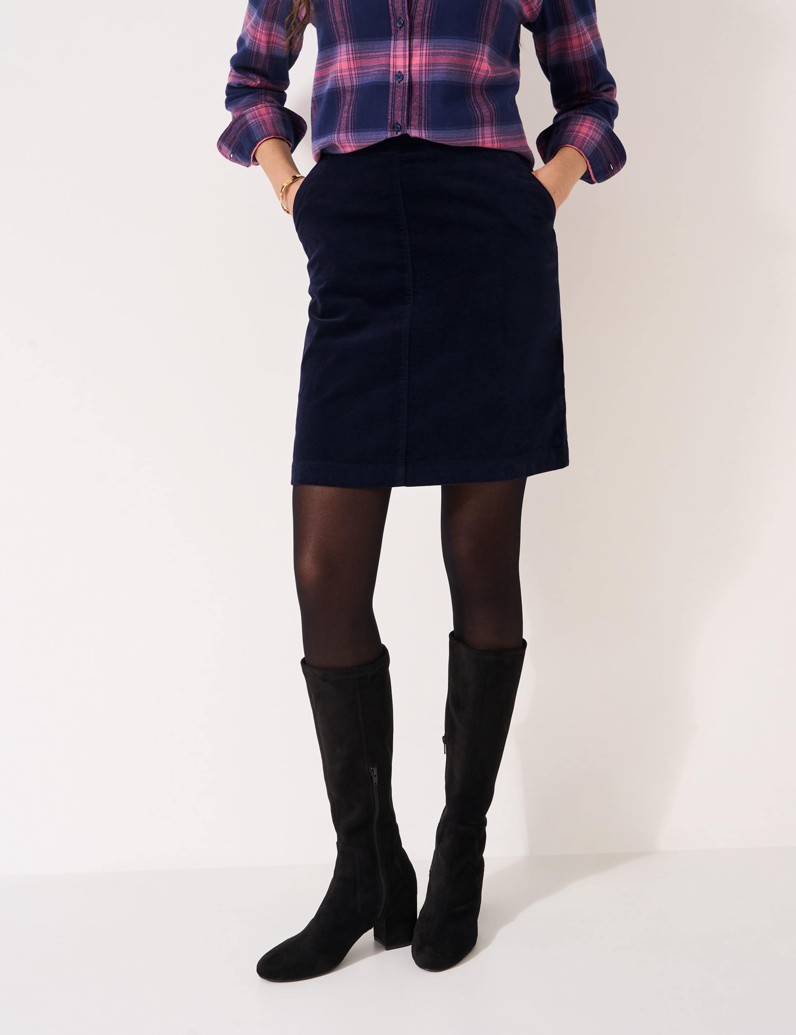 Velvet Mini A-Line Skirt 4 of 5