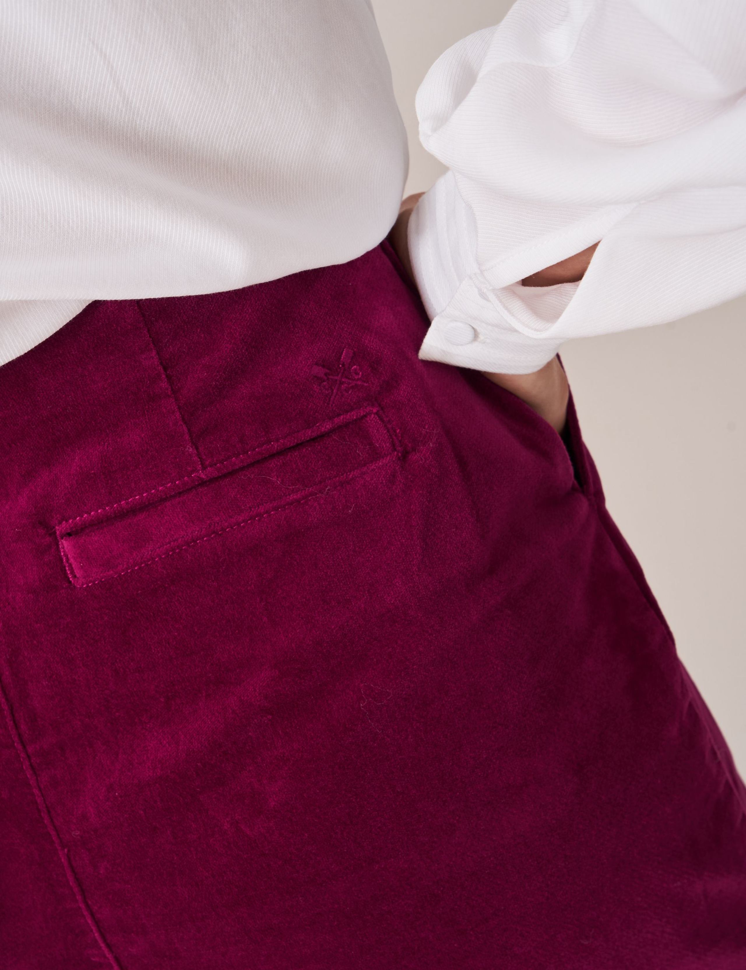 Velvet Mini A-Line Skirt 3 of 5