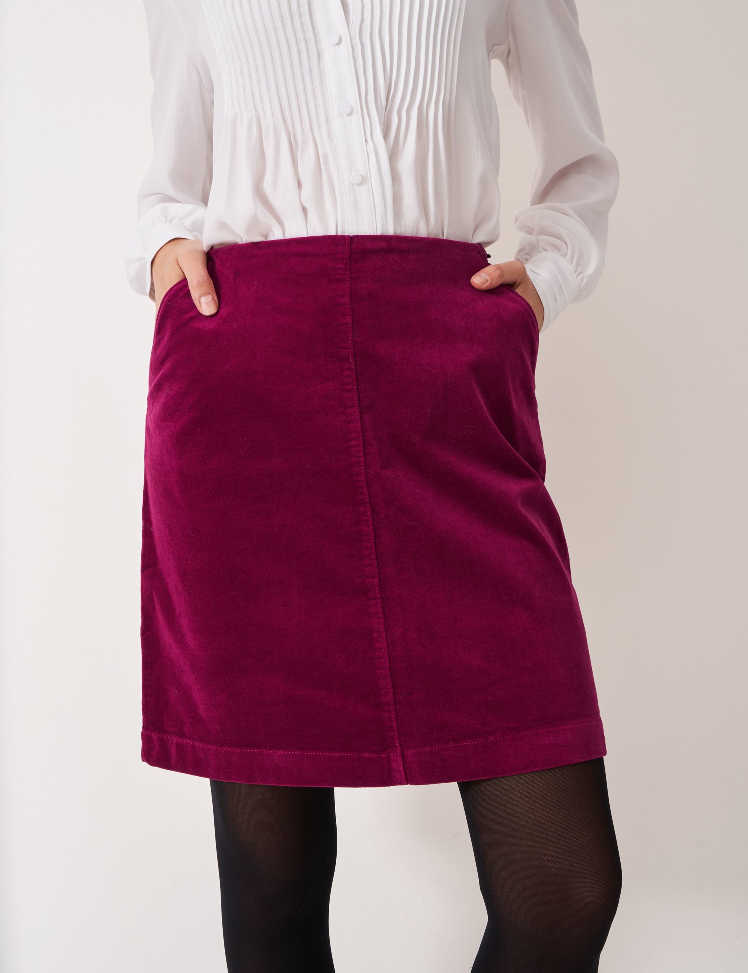 Velvet Mini A-Line Skirt 4 of 5