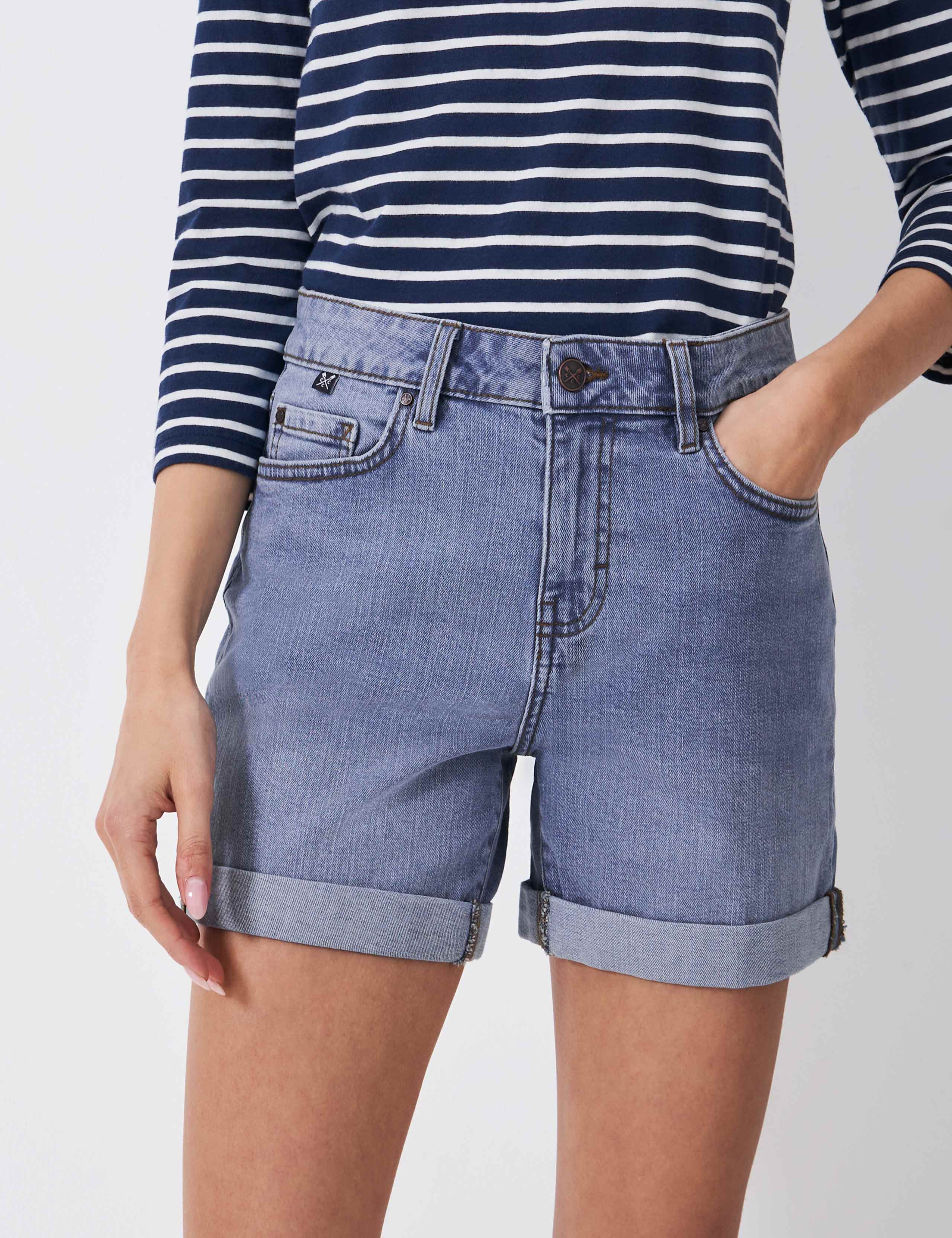 Denim Turn-Up Shorts 3 of 5