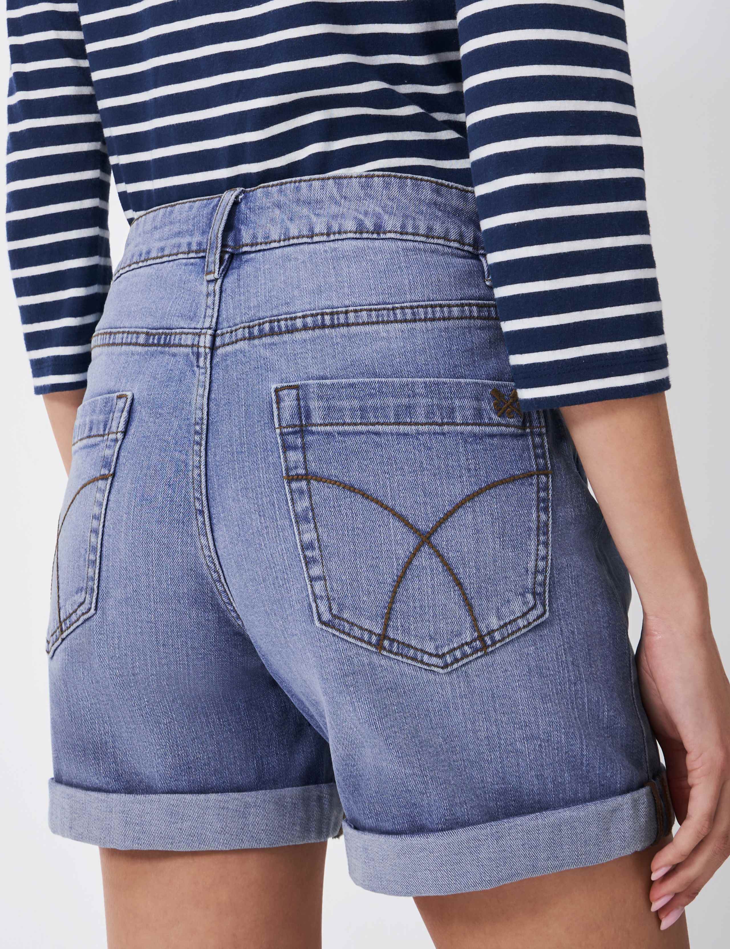 Denim Turn-Up Shorts 4 of 5