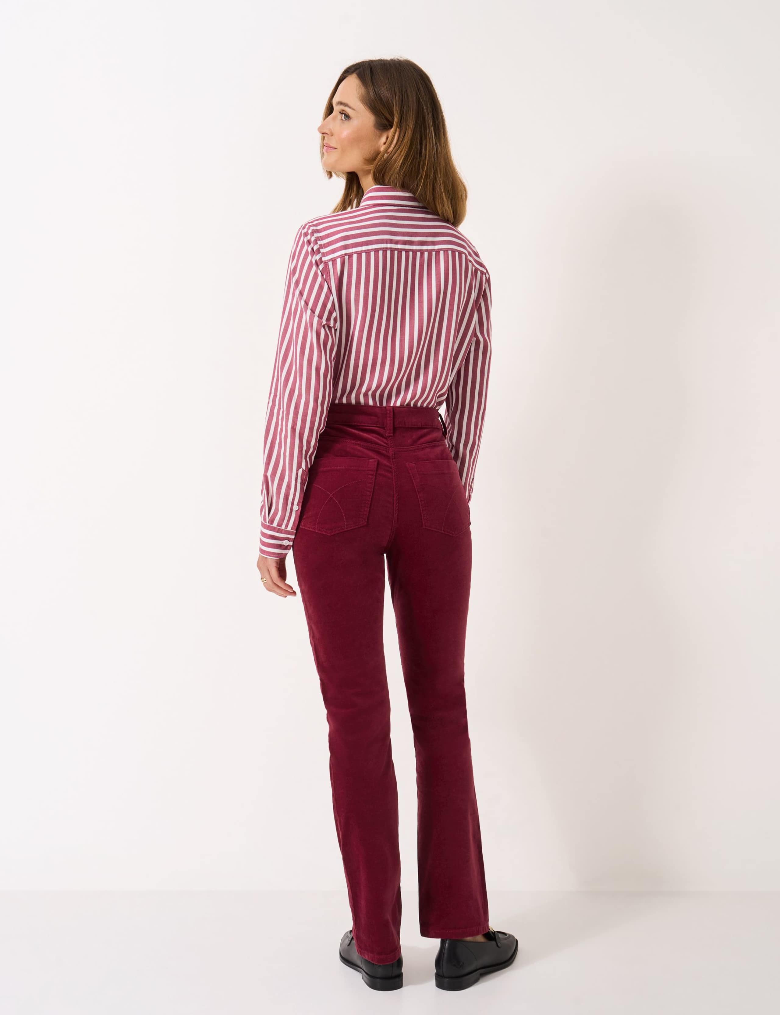 Cotton Rich Velvet Slim Fit Trousers 3 of 5