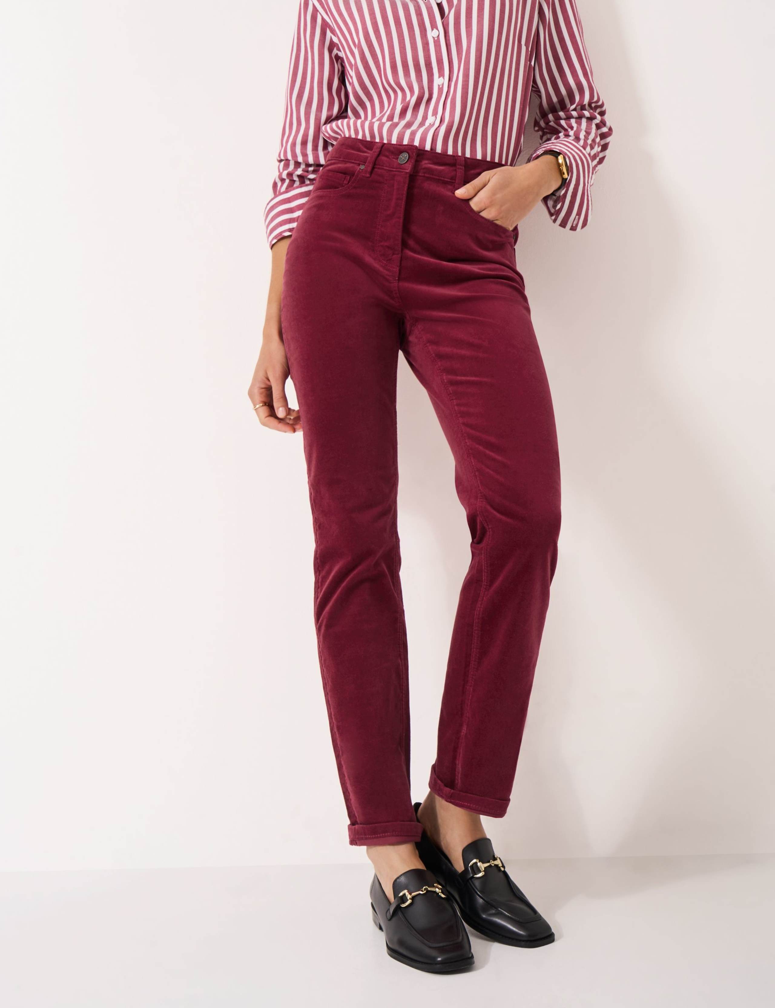 Cotton Rich Velvet Slim Fit Trousers 5 of 5