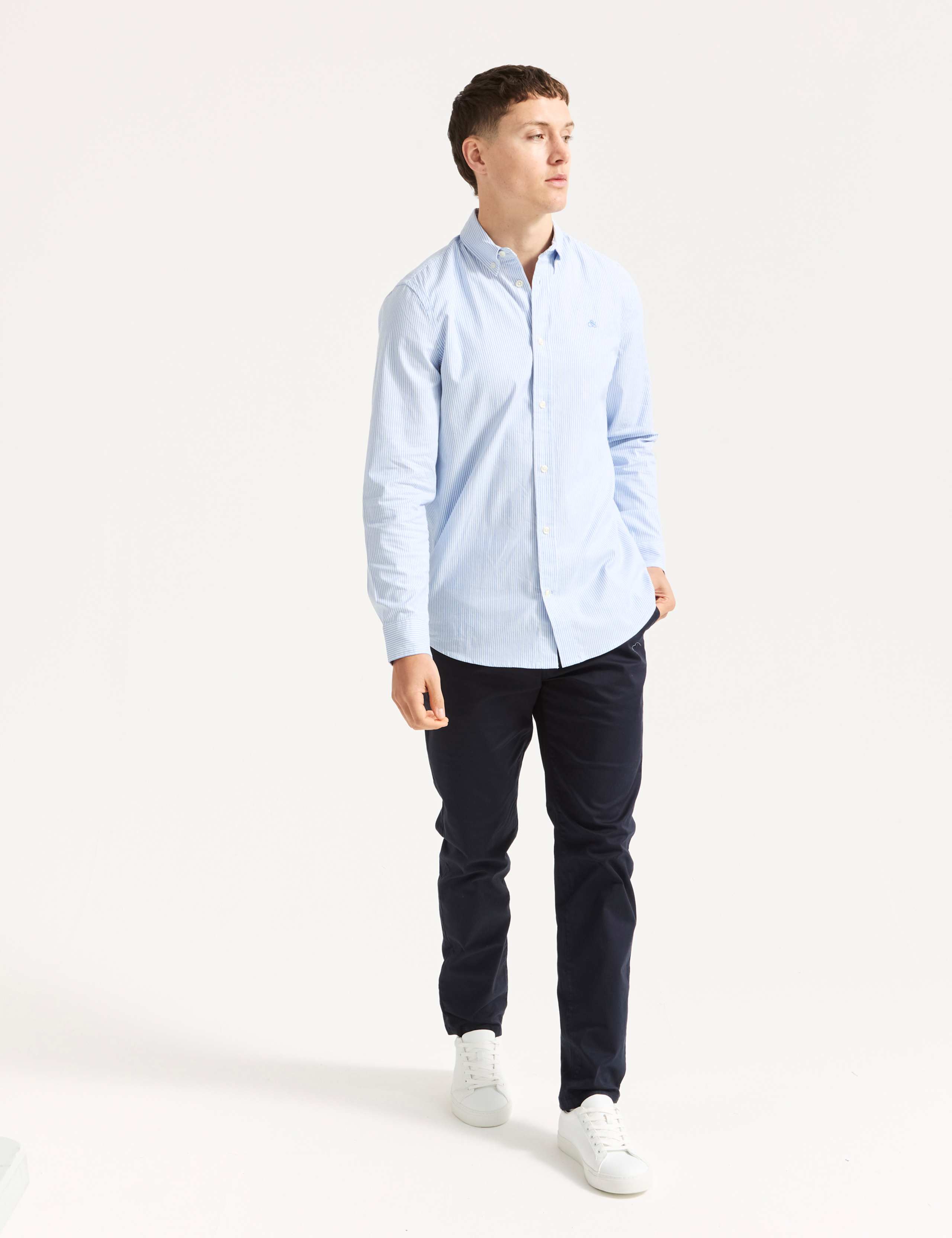 Pure Cotton Striped Oxford Shirt 3 of 5
