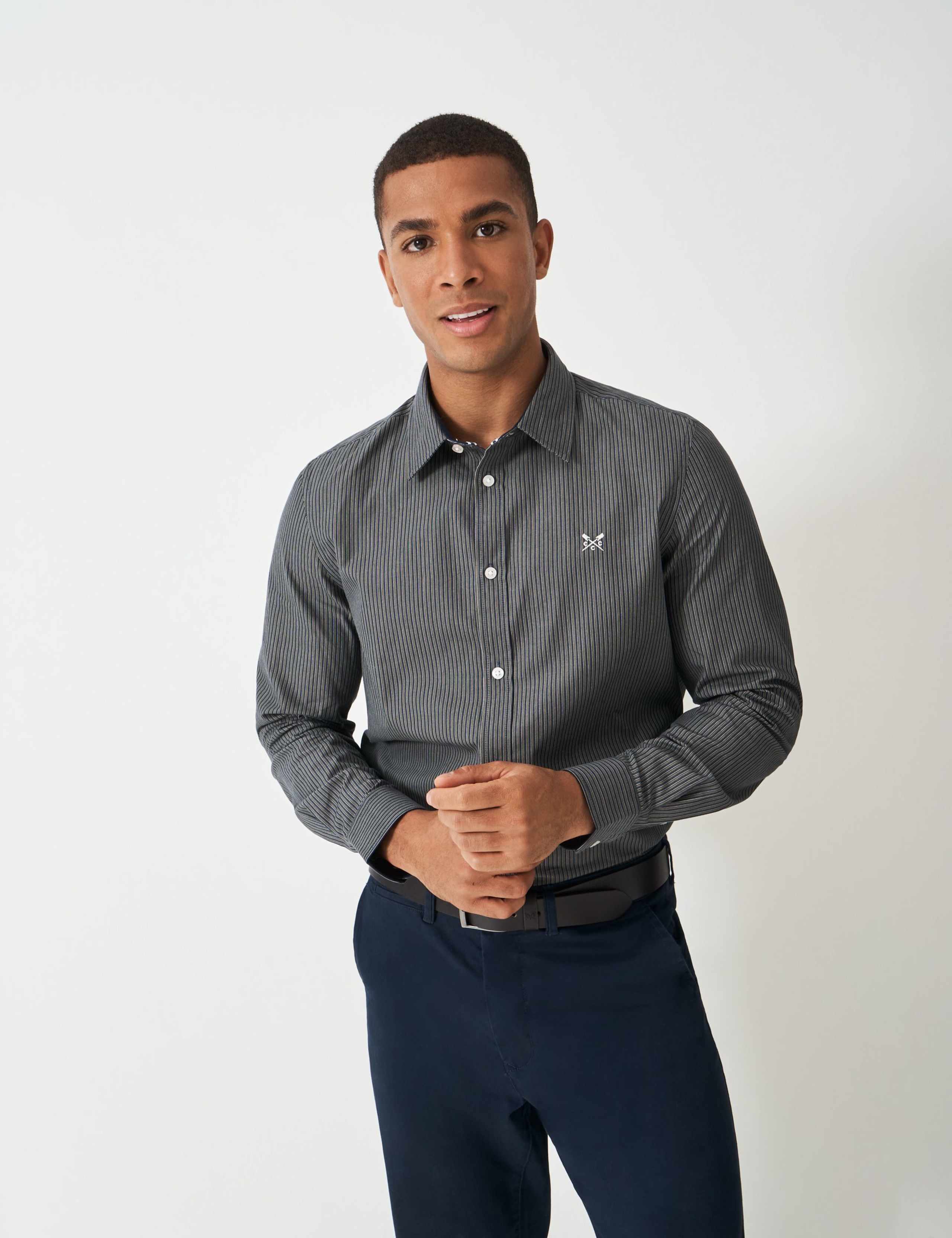 Pure Cotton Poplin Pinstripe Oxford Shirt 5 of 5