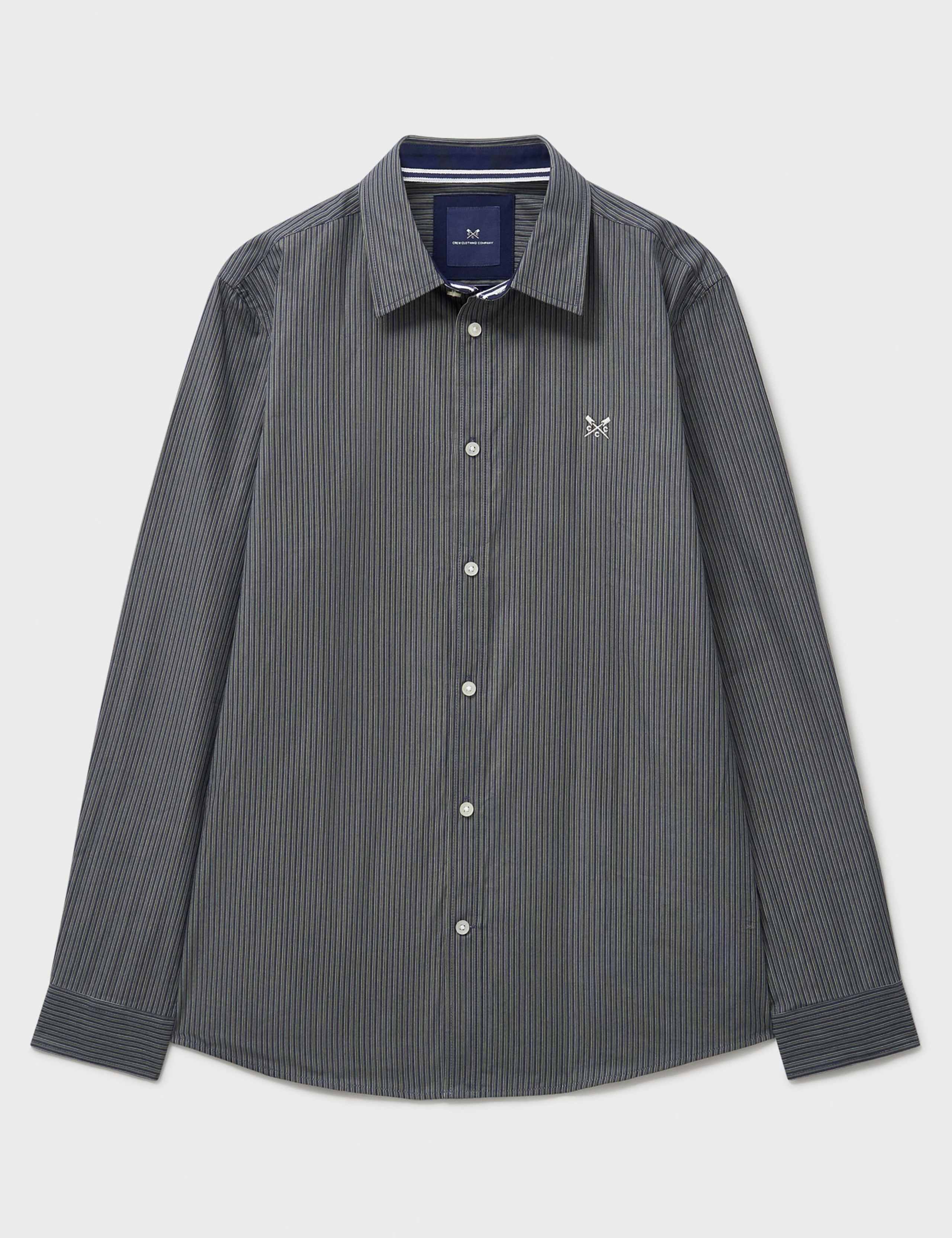 Pure Cotton Poplin Pinstripe Oxford Shirt 2 of 5