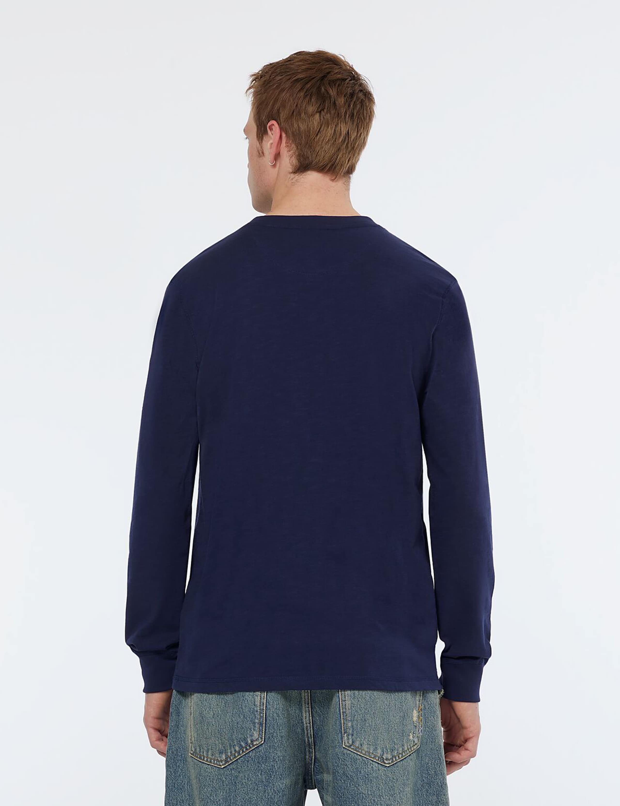 Pure Cotton Henley Long Sleeve T-Shirt 3 of 4