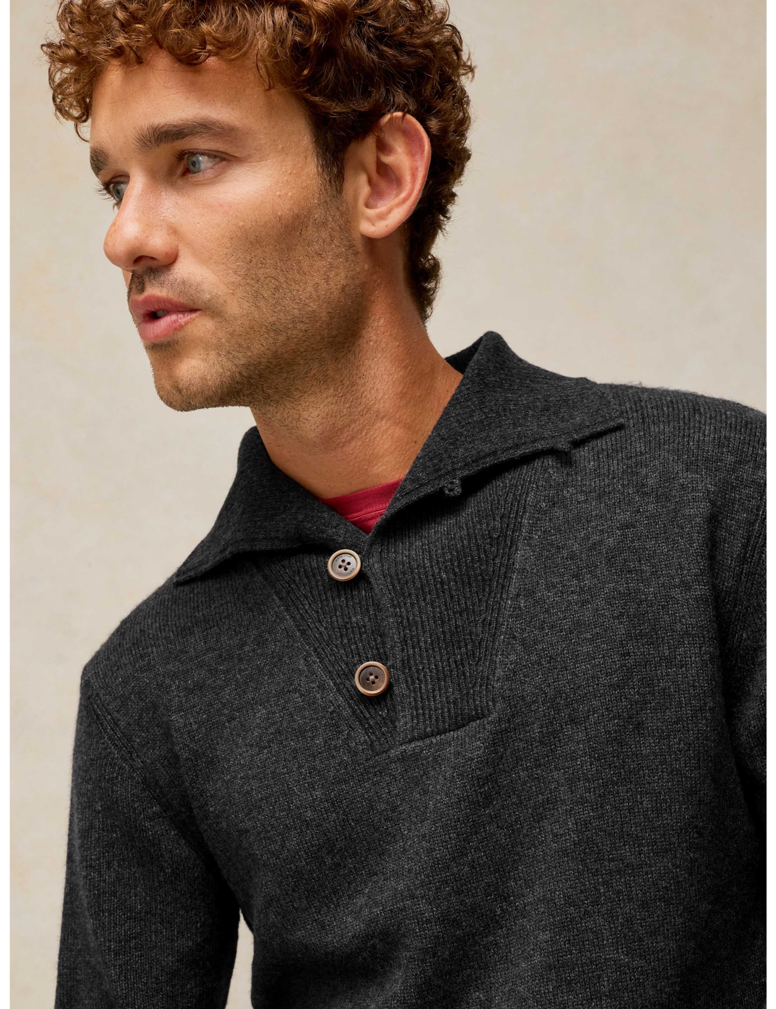 Milton Wool Rich Shawl Neck Jumper 5 of 6