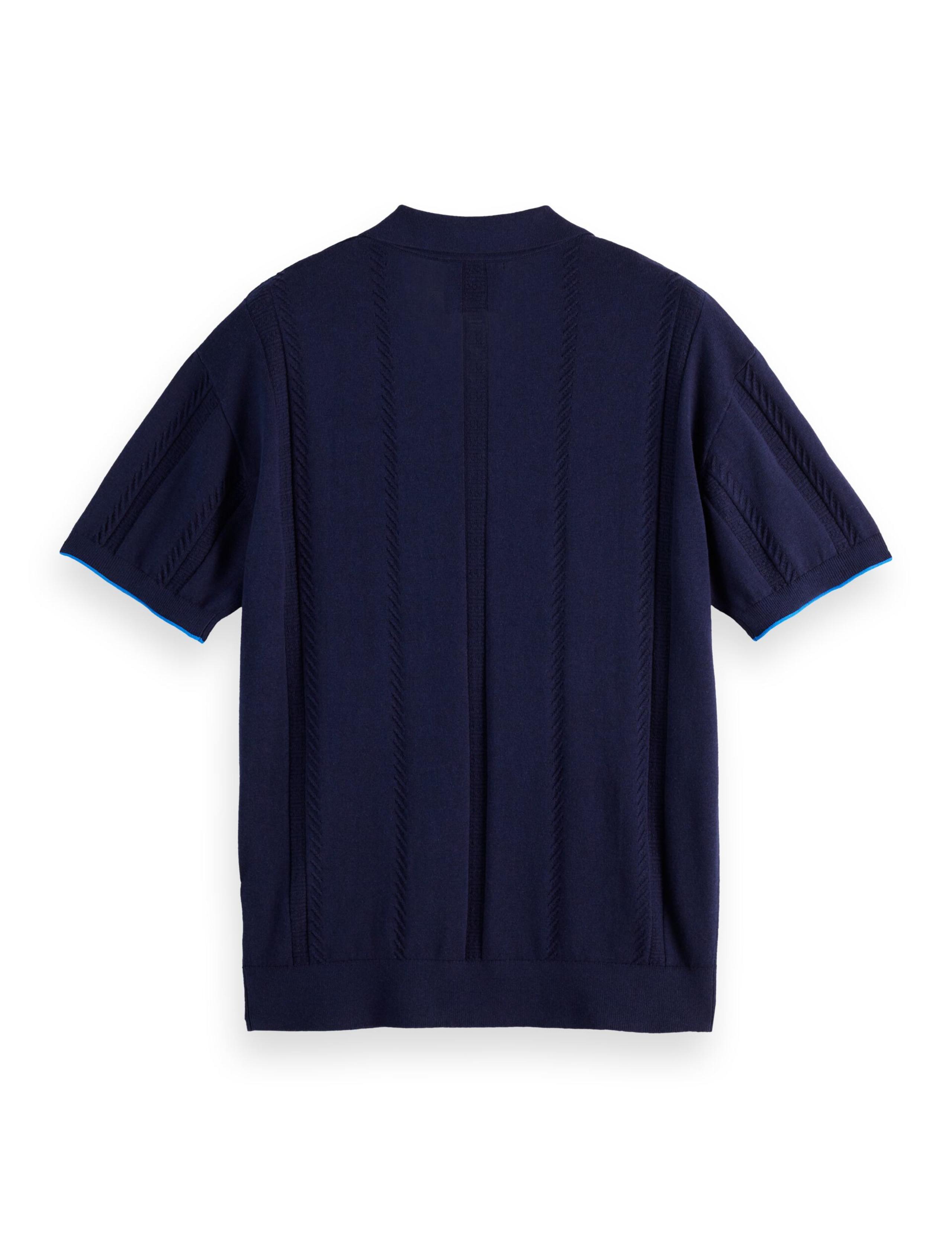 Cotton Blend Knitted Polo Shirt with Linen 5 of 5