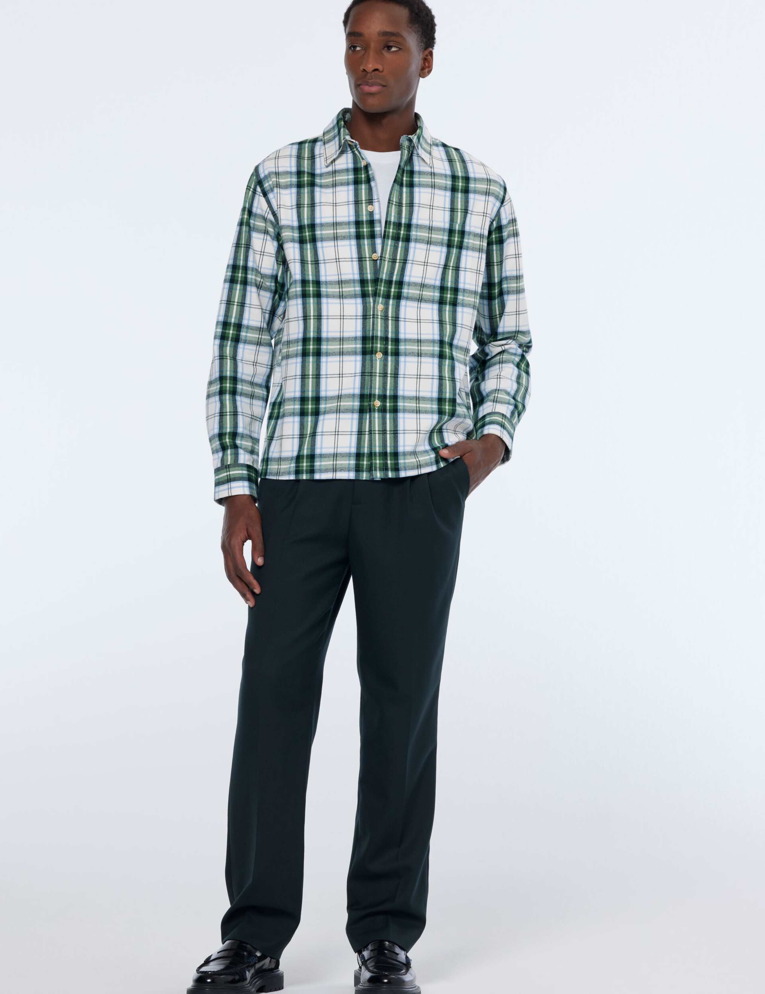 Pure Cotton Flannel Check Shirt 3 of 3