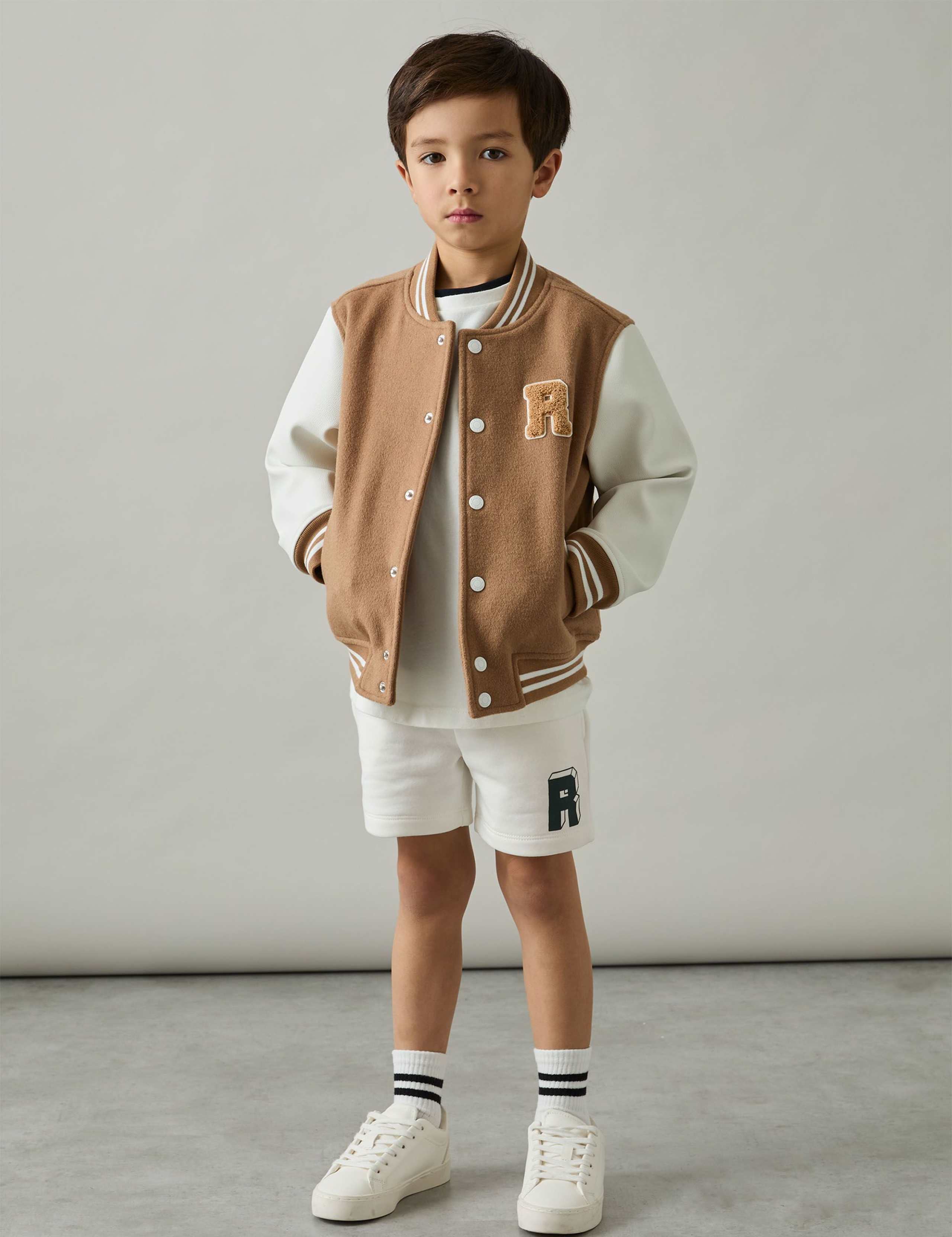Cotton Rich 'R' Initial Jersey Shorts (3-14 Yrs) 3 of 4