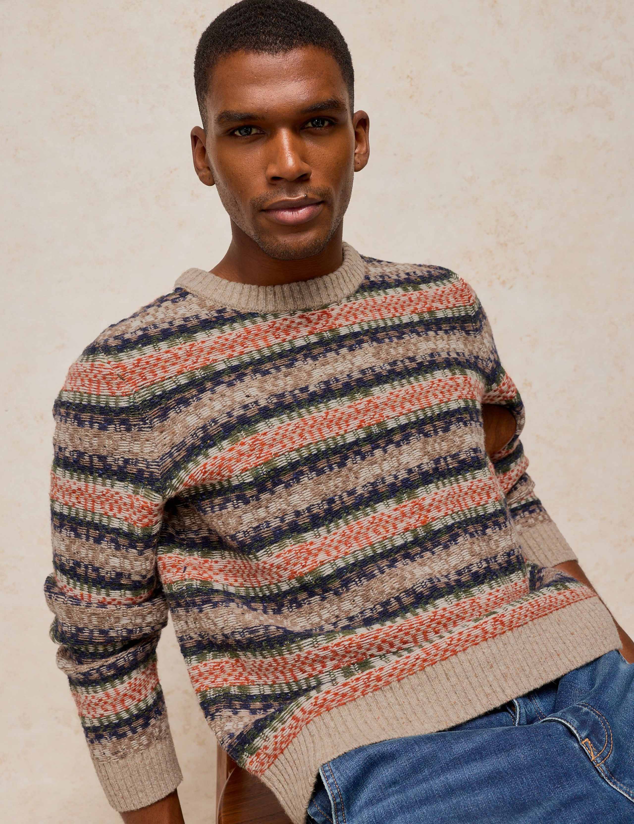Bearsden Lambswool Rich Fair Isle Crew Neck Jumper 5 of 6