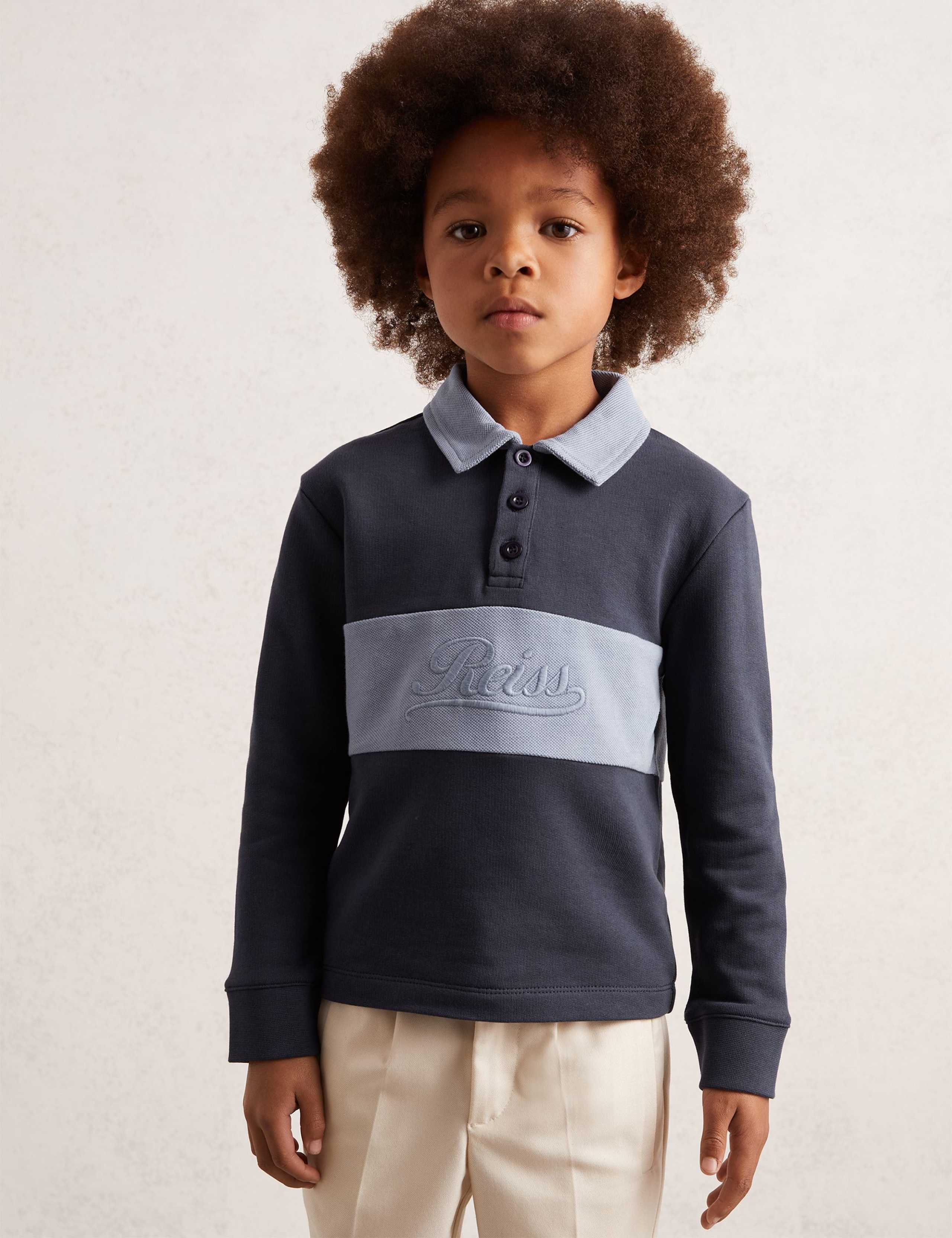 Pure Cotton Embroidered Polo Shirt (3-14 Yrs) 4 of 4