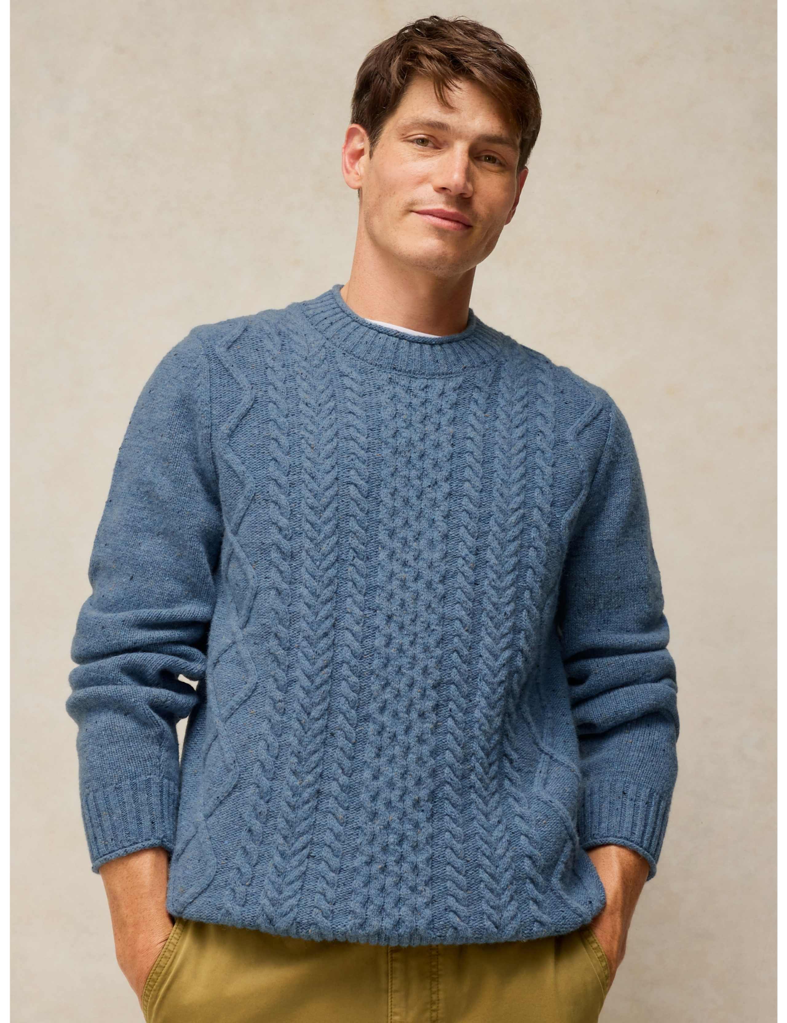 Berkley Wool Rich Cable Crew Neck Jumper 1 of 6