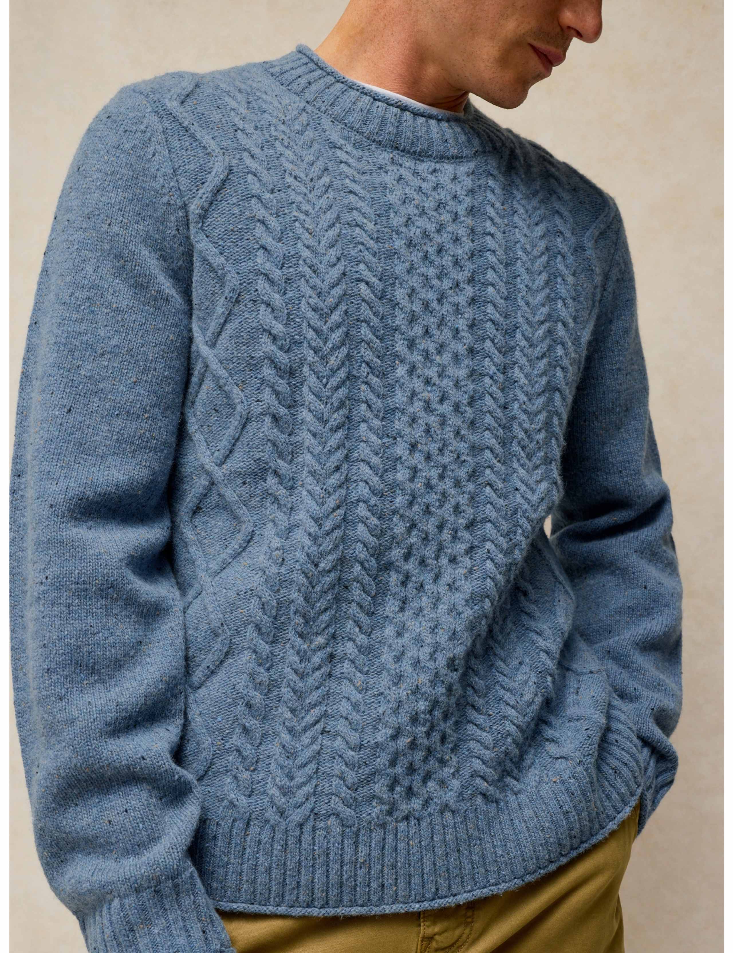 Berkley Wool Rich Cable Crew Neck Jumper 5 of 6