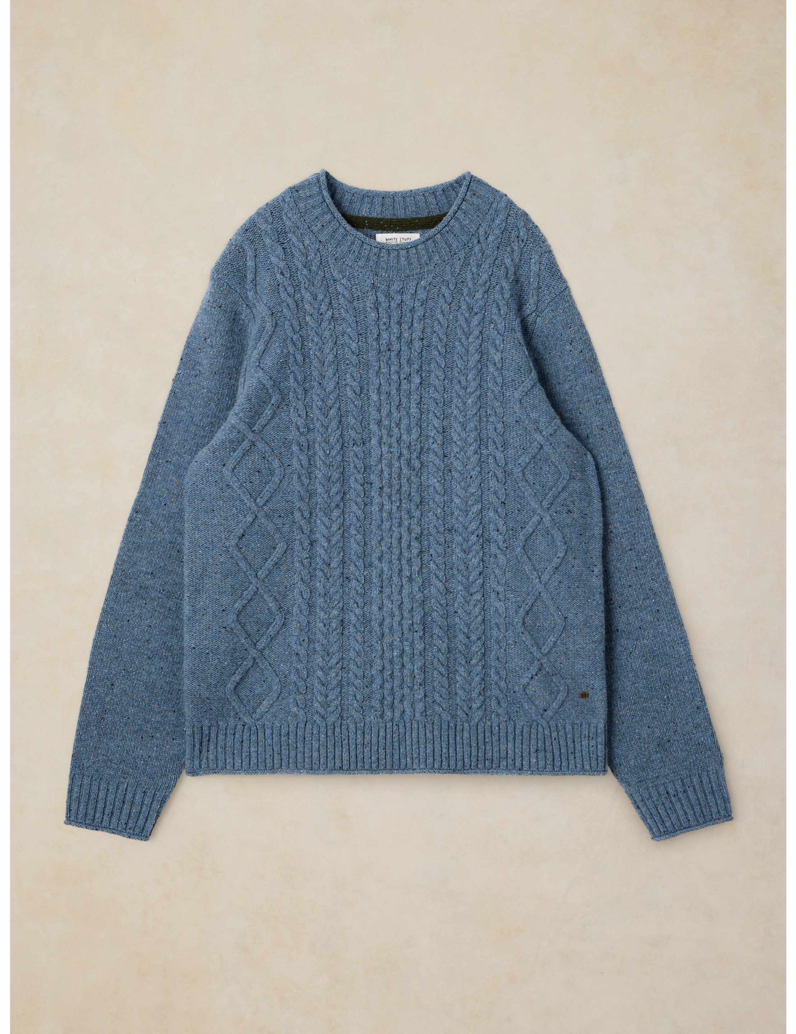 Berkley Wool Rich Cable Crew Neck Jumper 2 of 6